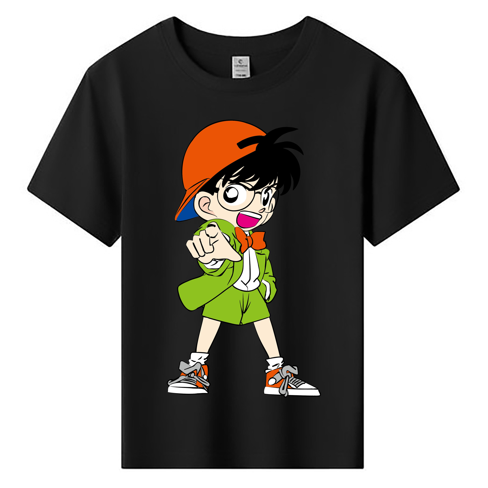（画像用） 名探偵コナン 江戸川 コナン Detective Conan Conan Edogawa 綿100％キッズTシャツ（フロントプリント）
