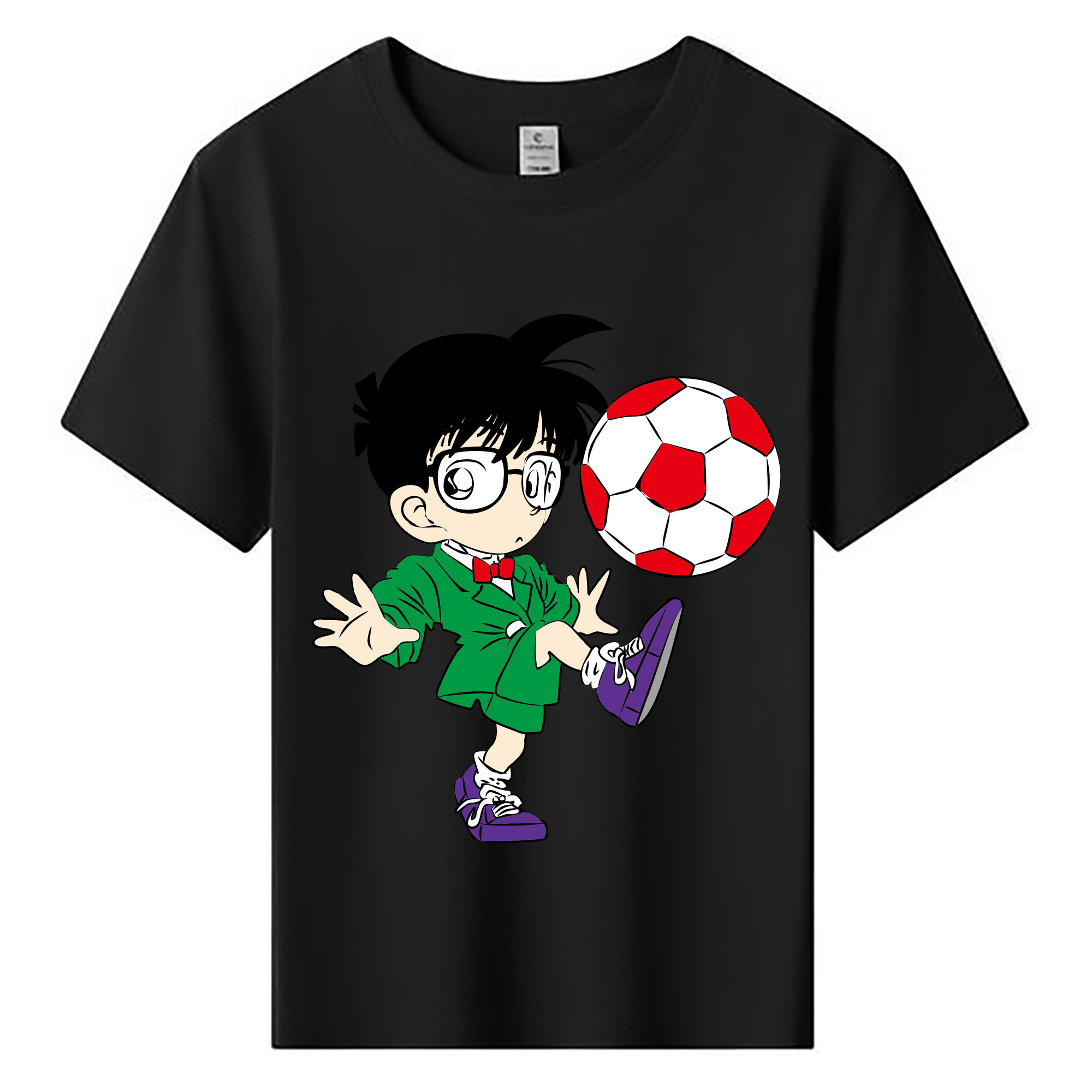 （画像用） 名探偵コナン 江戸川 コナン Detective Conan Conan Edogawa 綿100％キッズTシャツ（フロントプリント）