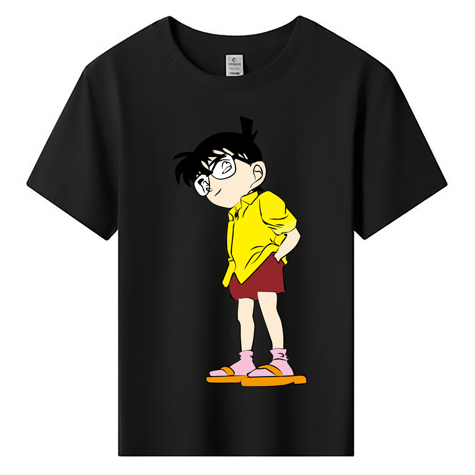 （画像用） 名探偵コナン 江戸川 コナン Detective Conan Conan Edogawa 綿100％キッズTシャツ（フロントプリント）
