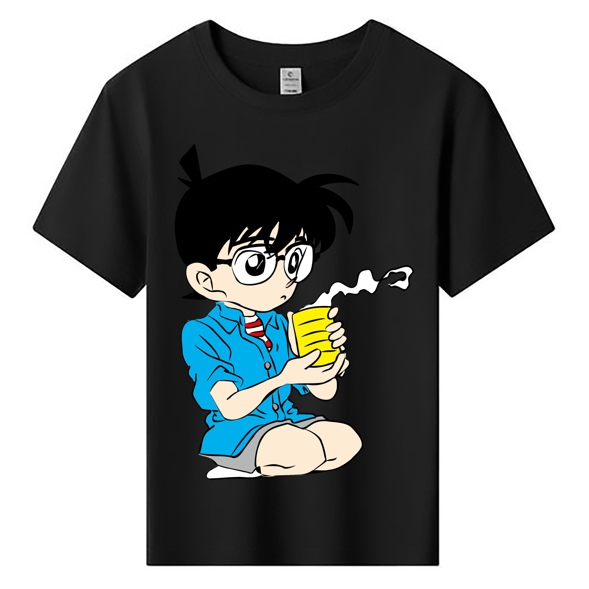 （画像用） 名探偵コナン 江戸川 コナン Detective Conan Conan Edogawa 綿100％キッズTシャツ（フロントプリント）