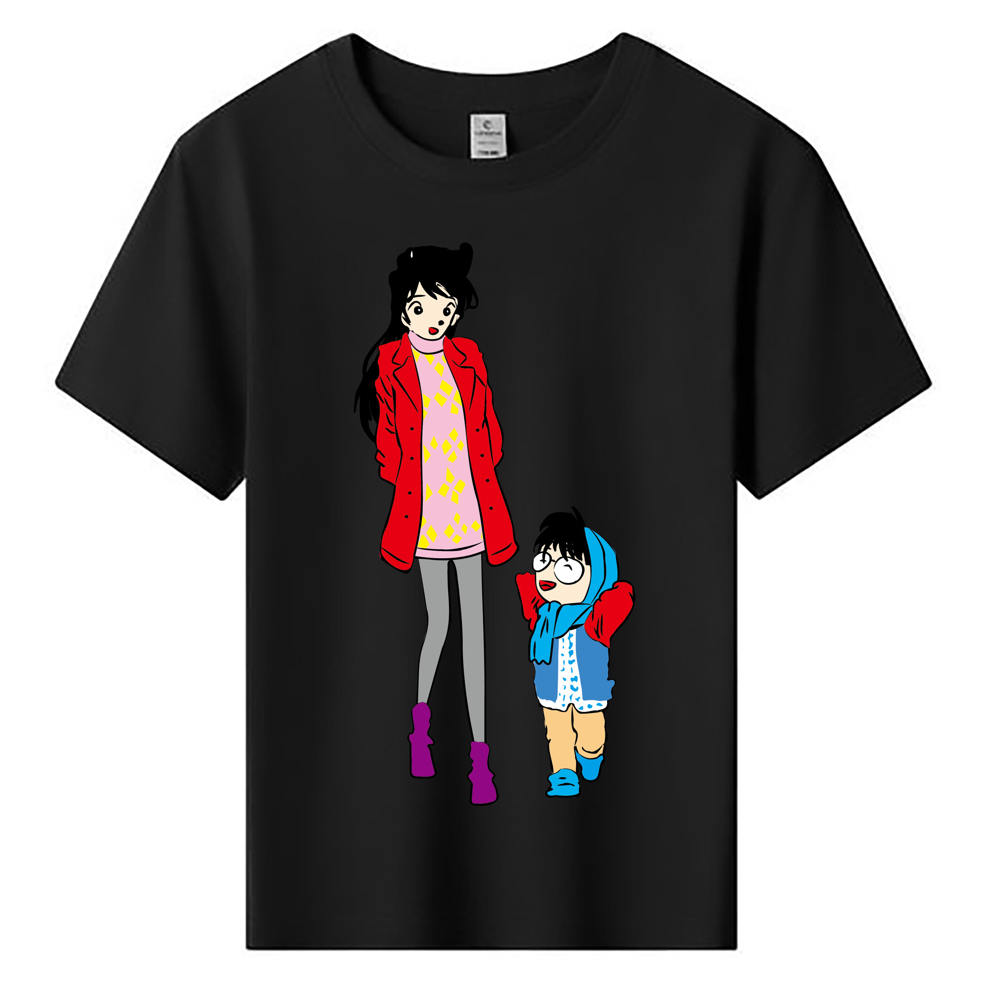 （画像用） 名探偵コナン 江戸川 コナン Detective Conan Conan Edogawa 綿100％キッズTシャツ（フロントプリント）
