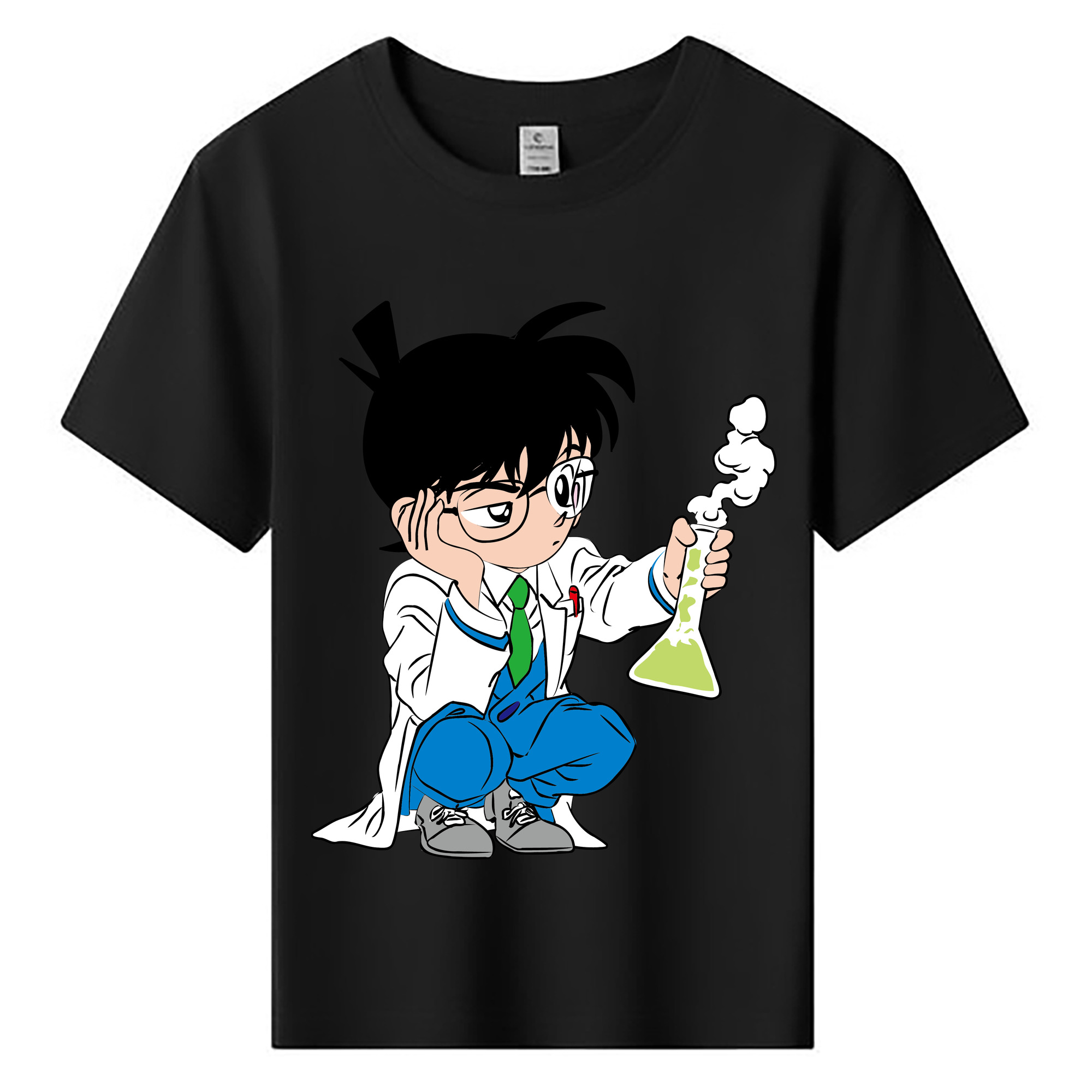 （画像用） 名探偵コナン 江戸川 コナン Detective Conan Conan Edogawa 綿100％キッズTシャツ（フロントプリント）