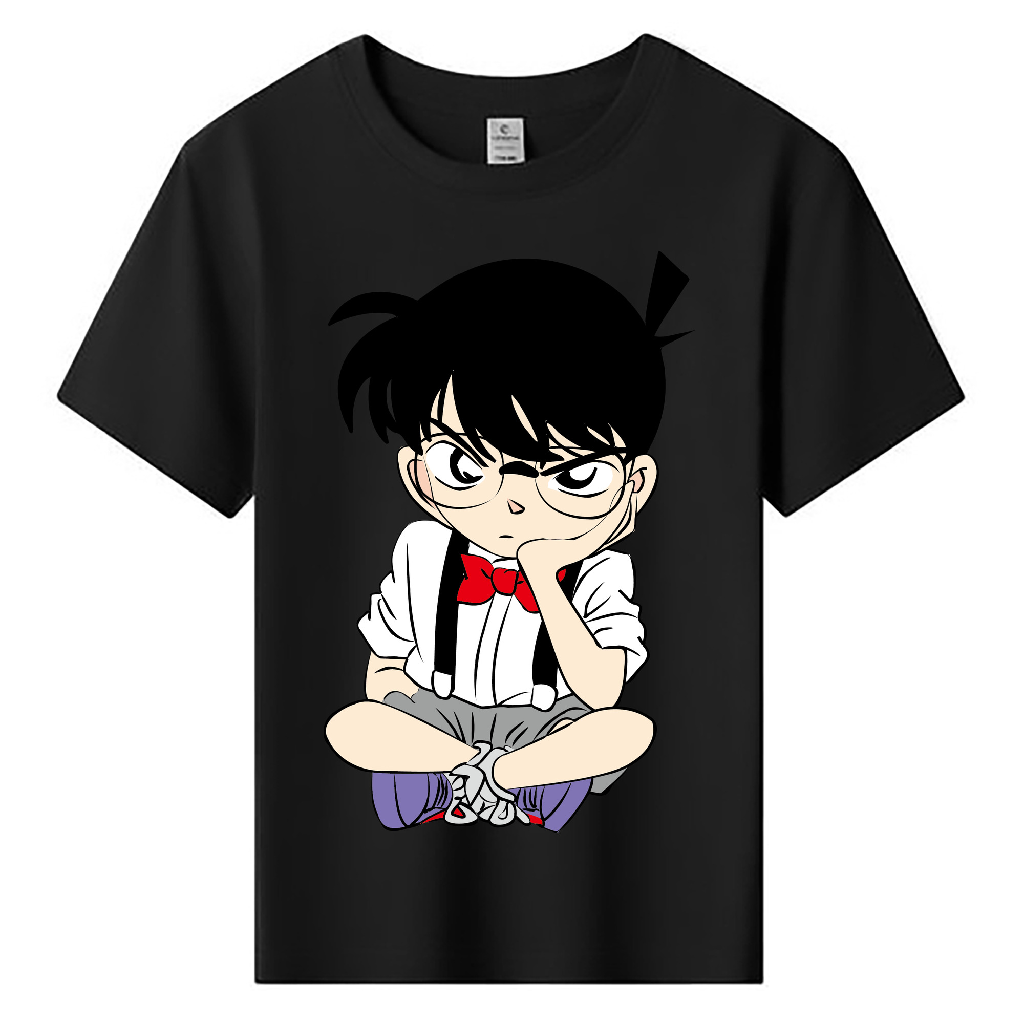 （画像用） 名探偵コナン 江戸川 コナン Detective Conan Conan Edogawa 綿100％キッズTシャツ（フロントプリント）