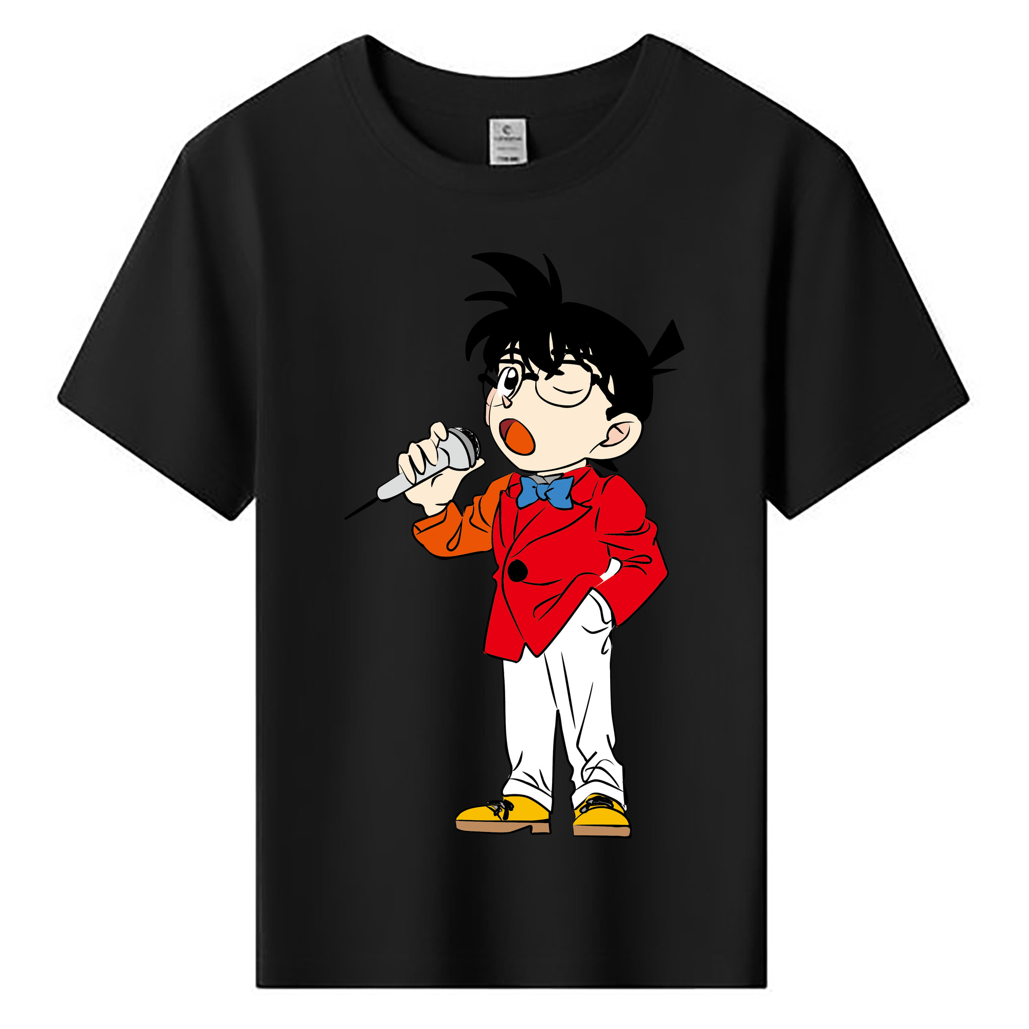 （画像用） 名探偵コナン 江戸川 コナン Detective Conan Conan Edogawa 綿100％キッズTシャツ（フロントプリント）