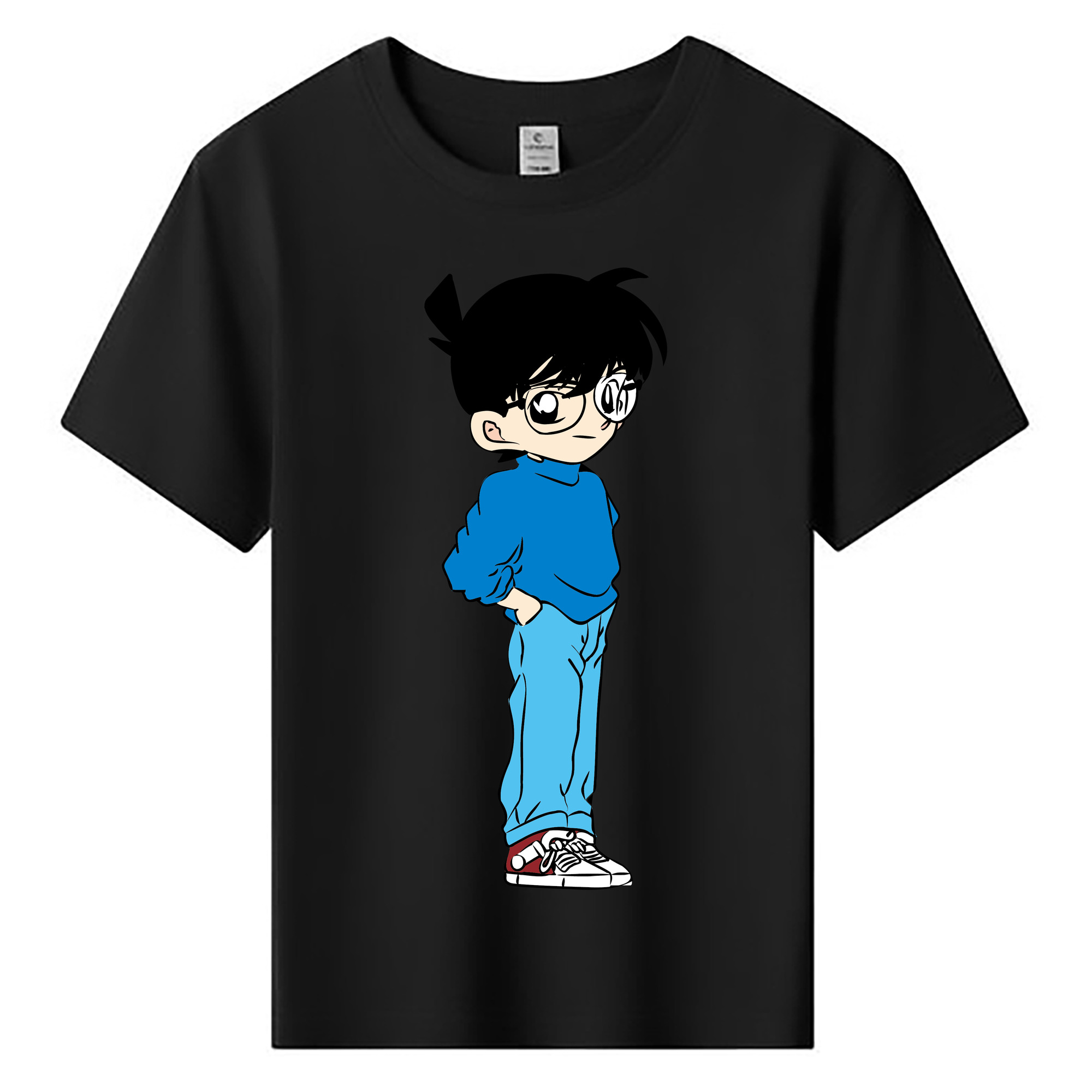（画像用） 名探偵コナン 江戸川 コナン Detective Conan Conan Edogawa 綿100％キッズTシャツ（フロントプリント）