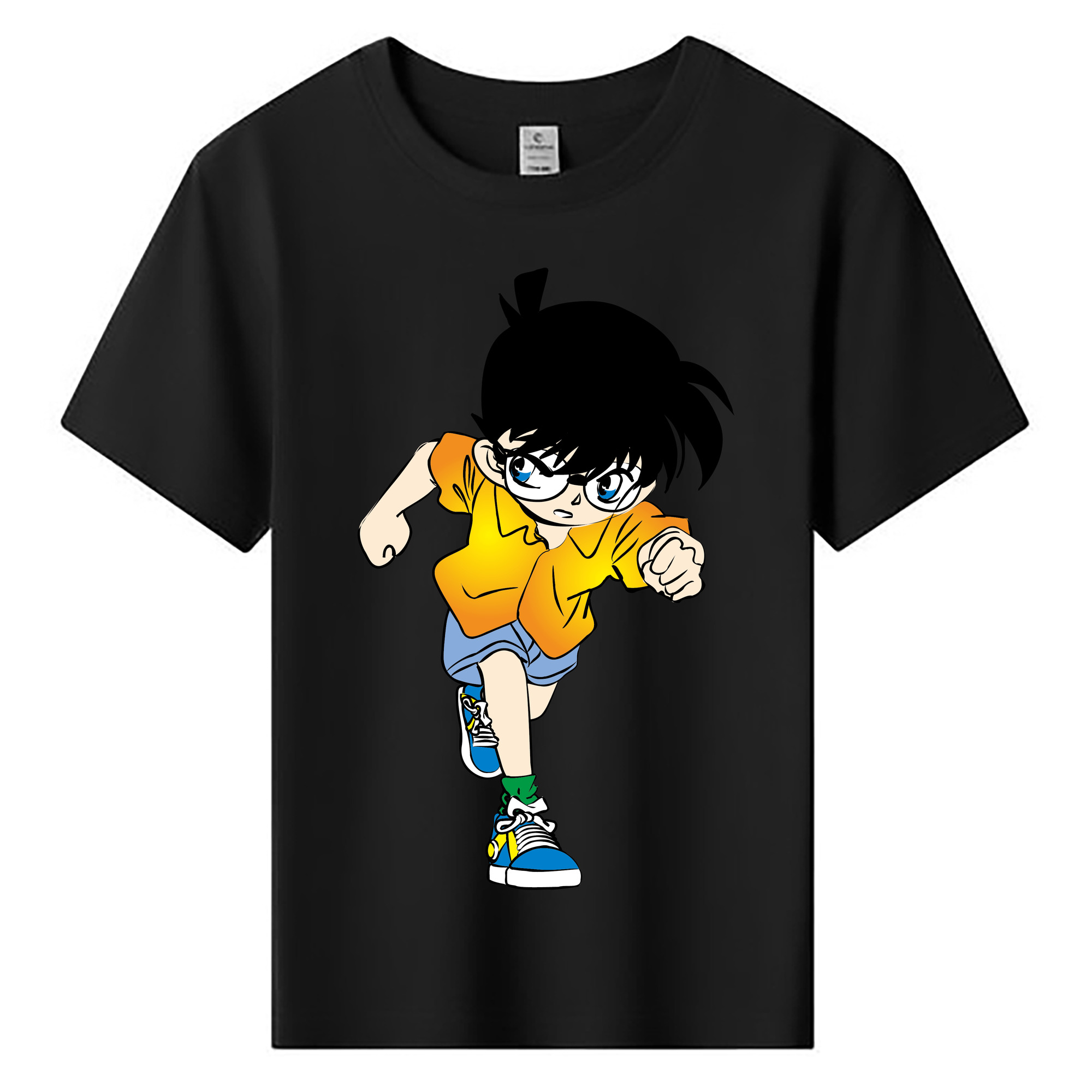 （画像用） 名探偵コナン 江戸川 コナン Detective Conan Conan Edogawa 綿100％キッズTシャツ（フロントプリント）