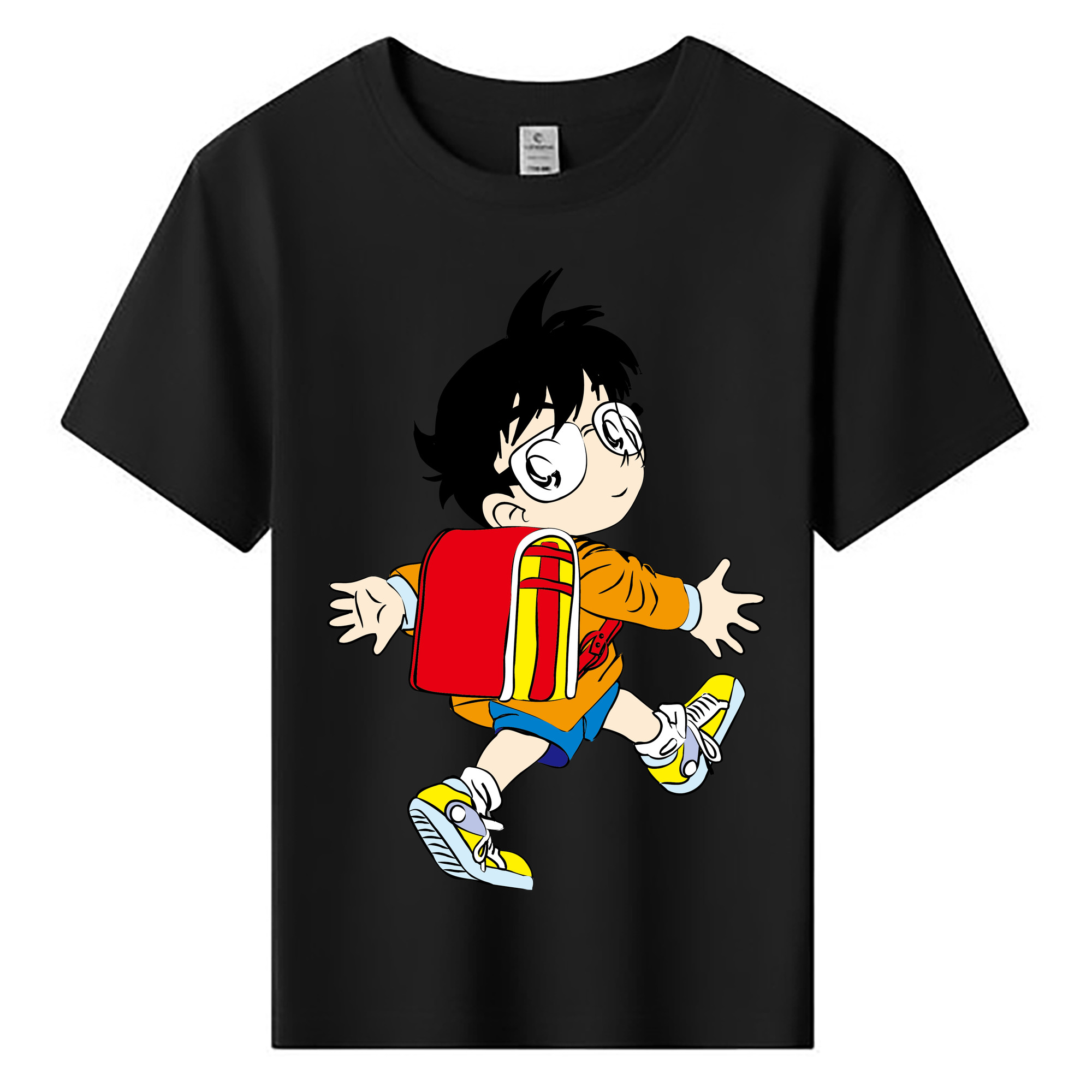 （画像用） 名探偵コナン 江戸川 コナン Detective Conan Conan Edogawa 綿100％キッズTシャツ（フロントプリント）