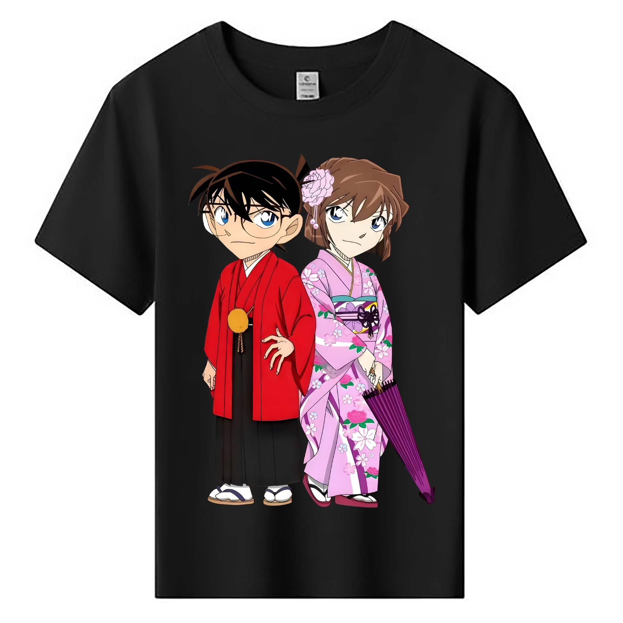（画像用） 名探偵コナン 江戸川 コナン Detective Conan Conan Edogawa 綿100％キッズTシャツ（フロントプリント）