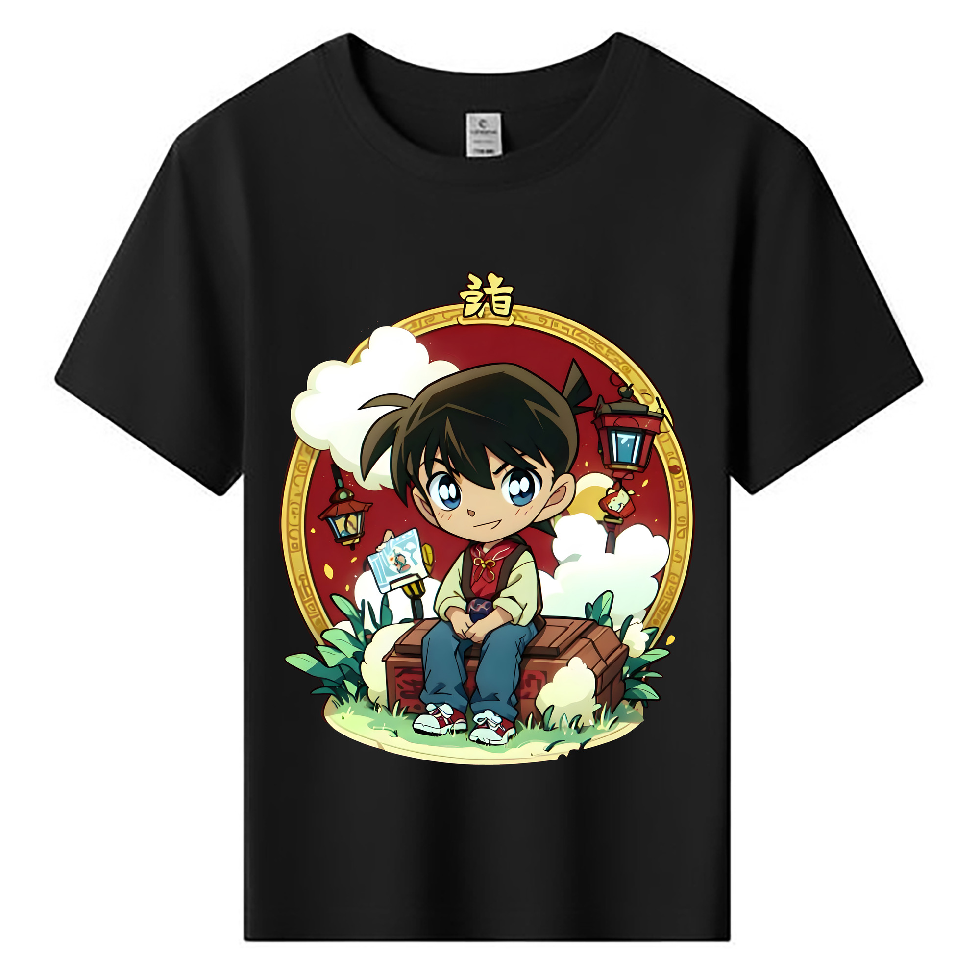 （画像用） 名探偵コナン 江戸川 コナン Detective Conan Conan Edogawa 綿100％キッズTシャツ（フロントプリント）