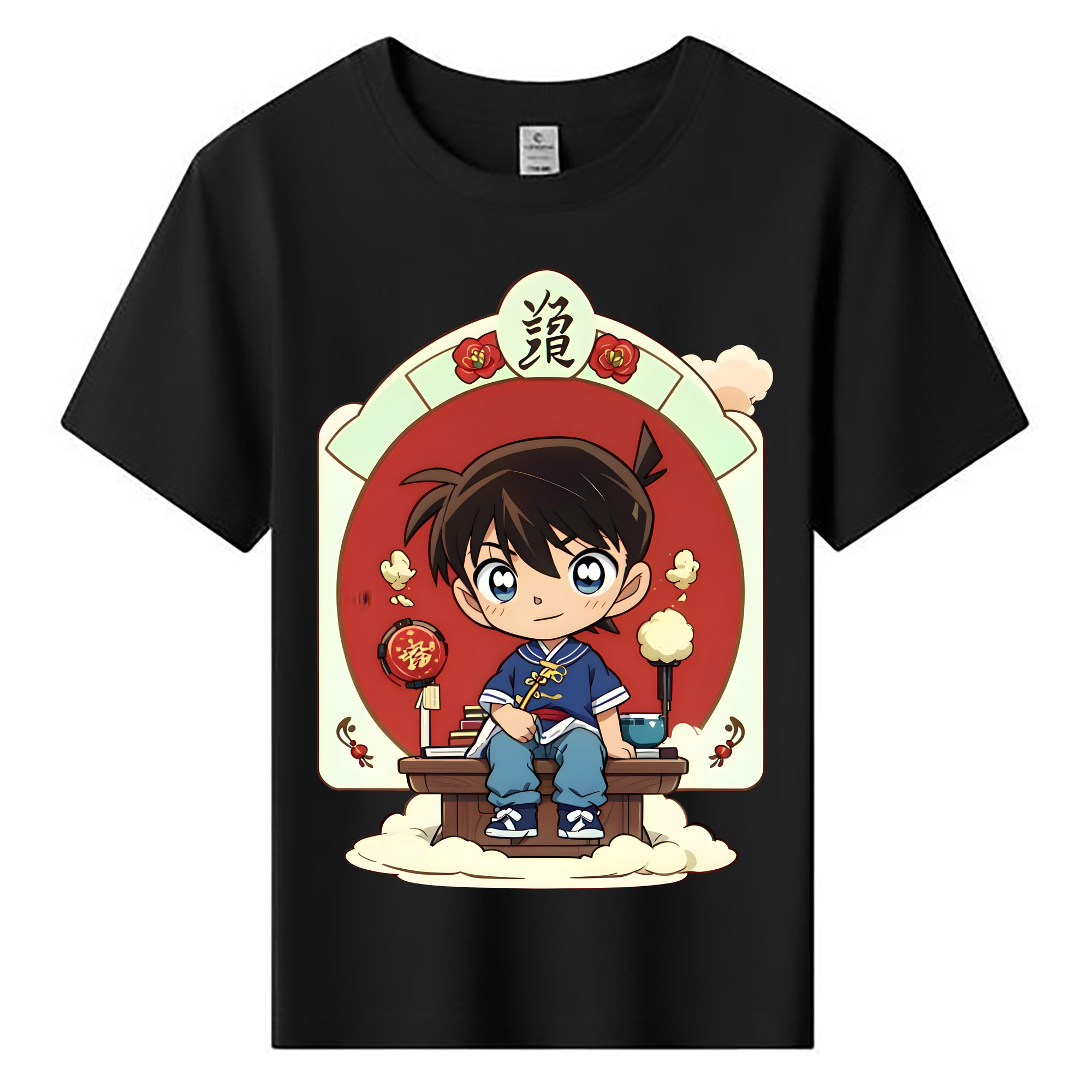 （画像用） 名探偵コナン 江戸川 コナン Detective Conan Conan Edogawa 綿100％キッズTシャツ（フロントプリント）