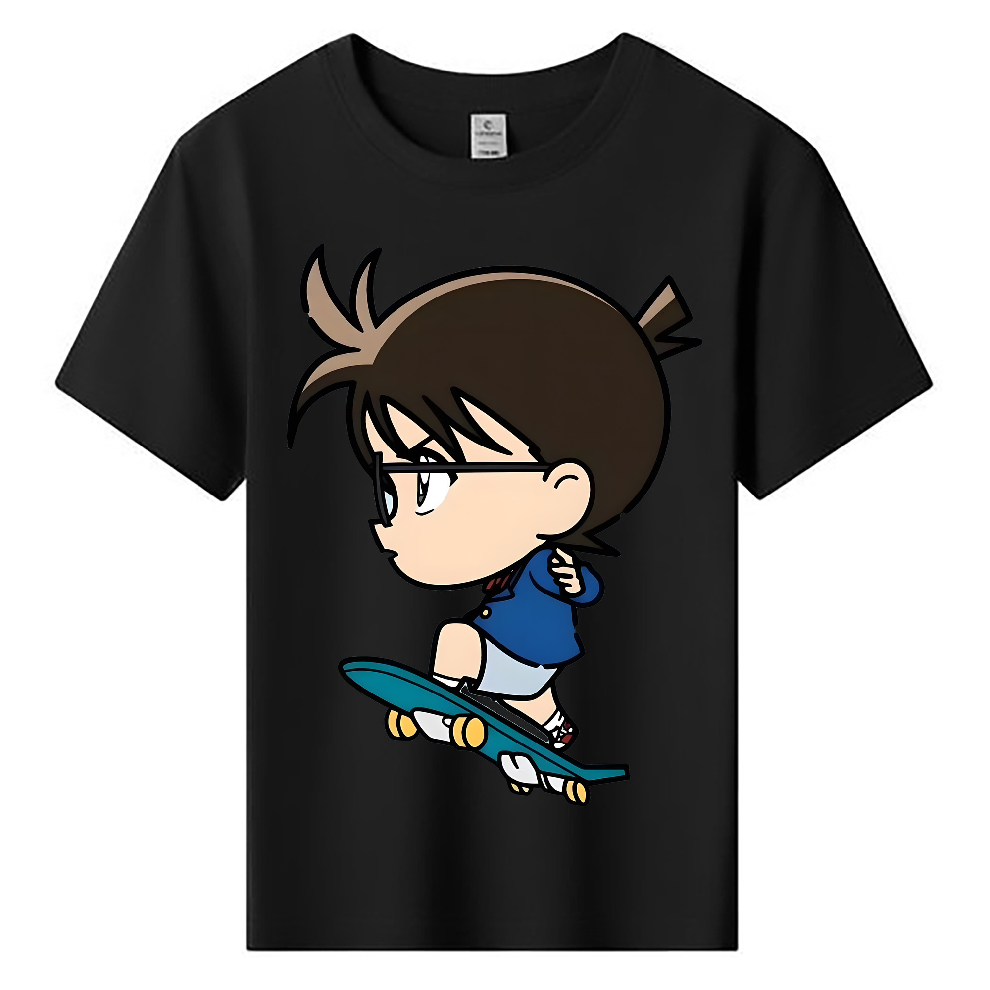 （画像用） 名探偵コナン 江戸川 コナン Detective Conan Conan Edogawa 綿100％キッズTシャツ（フロントプリント）