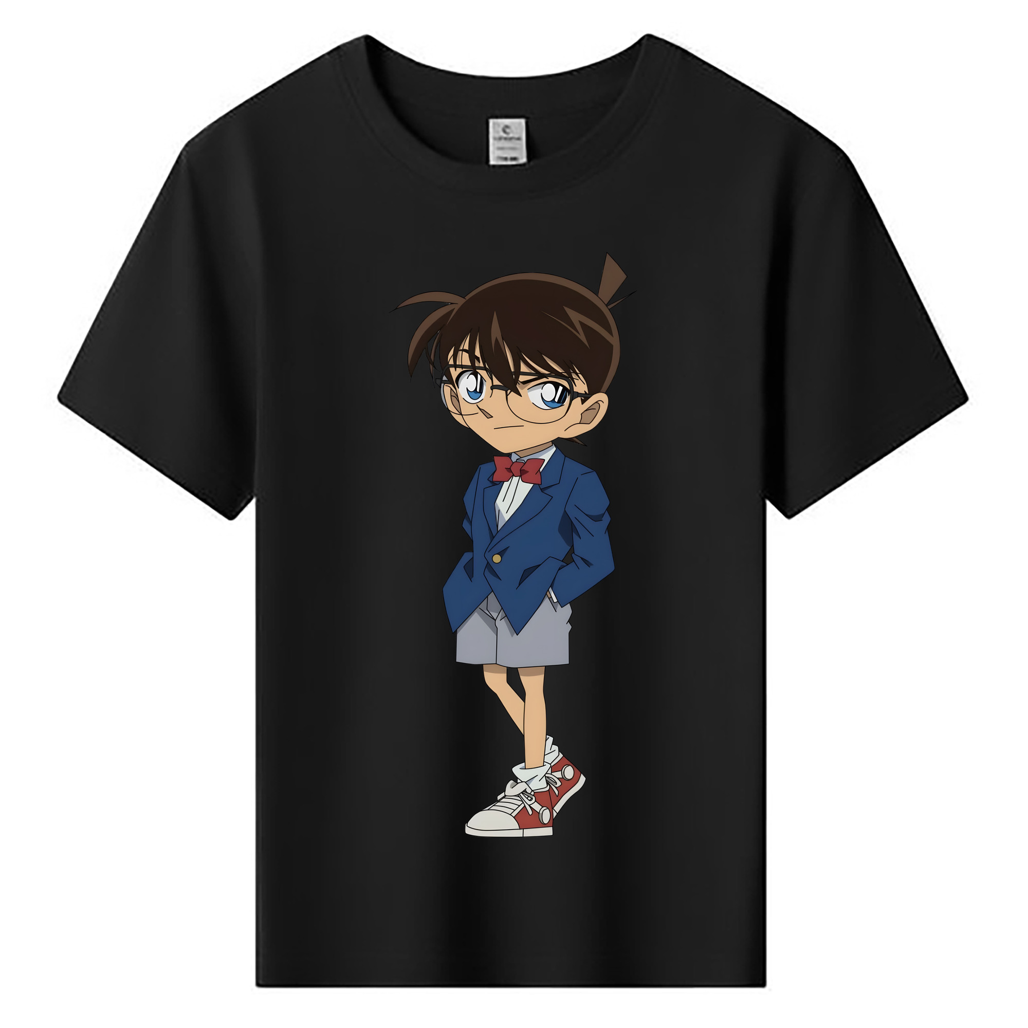 （画像用） 名探偵コナン 江戸川 コナン Detective Conan Conan Edogawa 綿100％キッズTシャツ（フロントプリント）