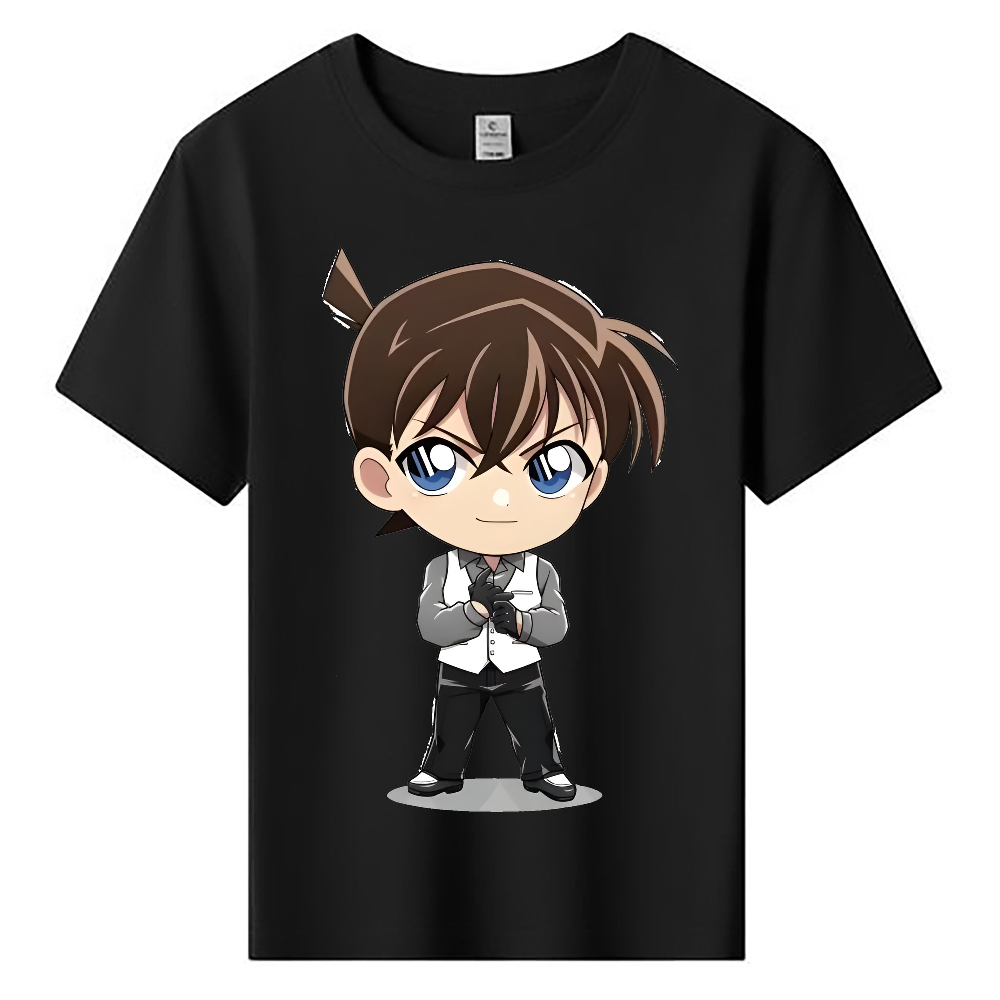 （画像用） 名探偵コナン 江戸川 コナン Detective Conan Conan Edogawa 綿100％キッズTシャツ（フロントプリント）