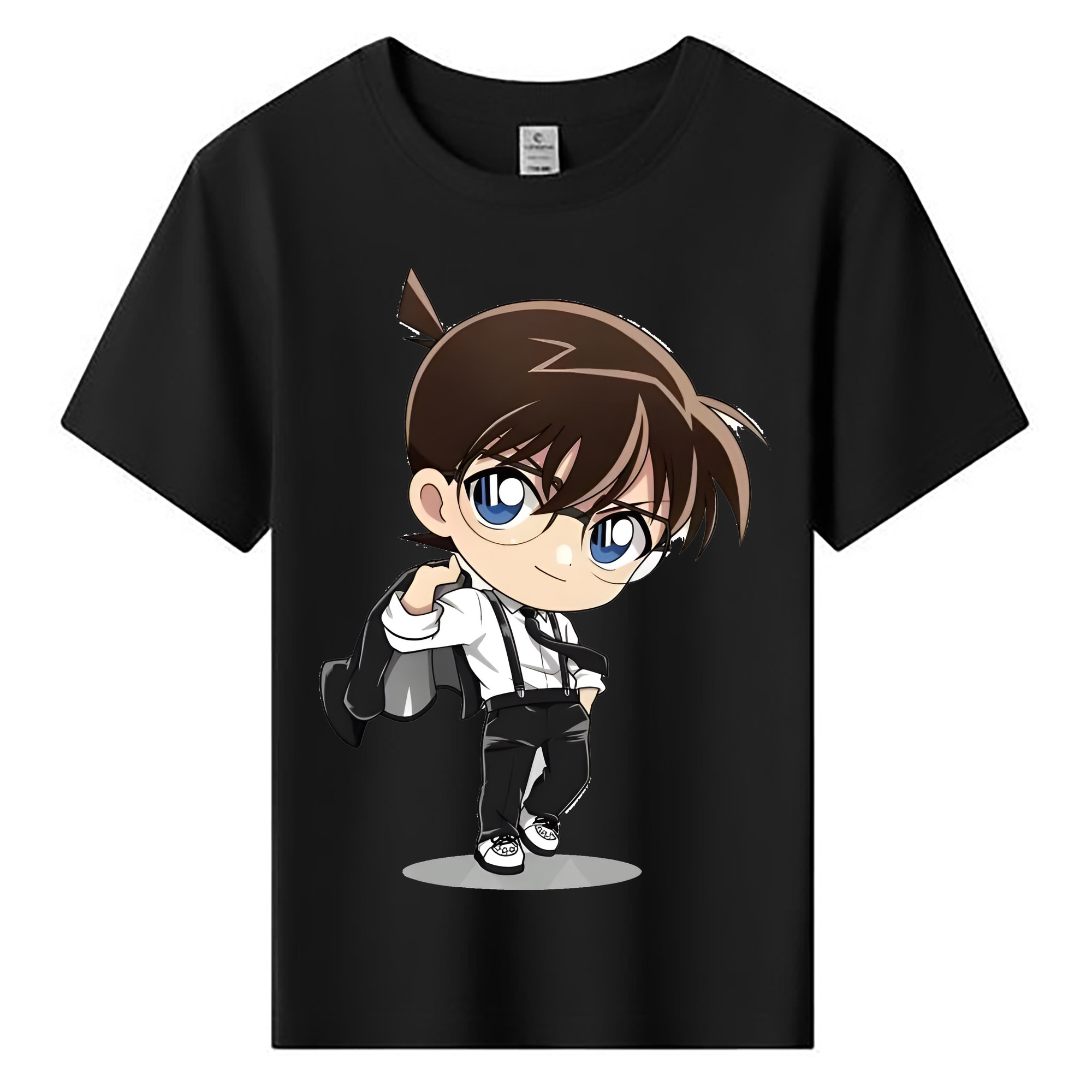 （画像用） 名探偵コナン 江戸川 コナン Detective Conan Conan Edogawa 綿100％キッズTシャツ（フロントプリント）