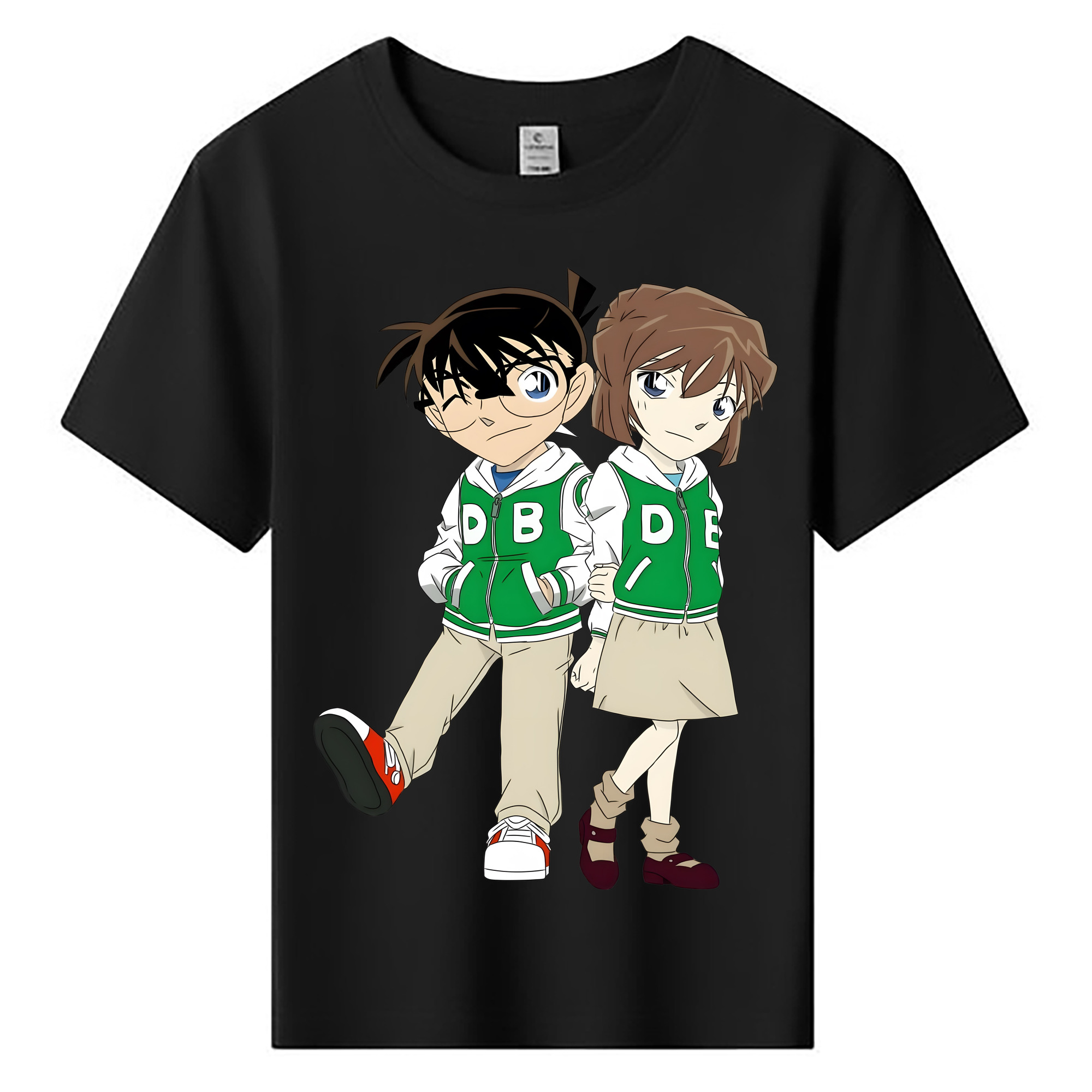 （画像用） 名探偵コナン 江戸川 コナン Detective Conan Conan Edogawa 綿100％キッズTシャツ（フロントプリント）