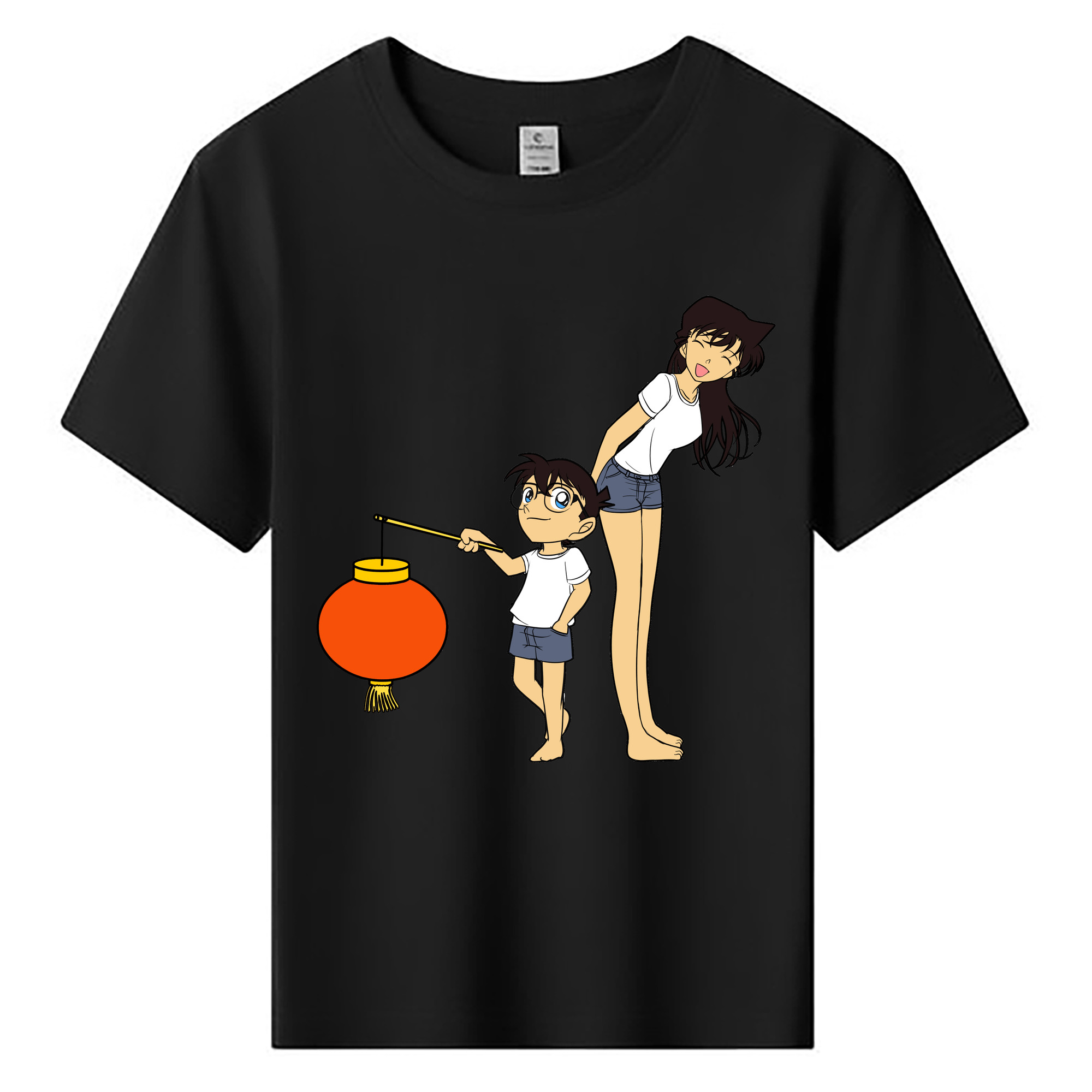 （画像用） 名探偵コナン 毛利 蘭 もうり らん、モーリ ラン Detective Conan Rachel Moore 綿100％キッズTシャツ（フロントプリント）