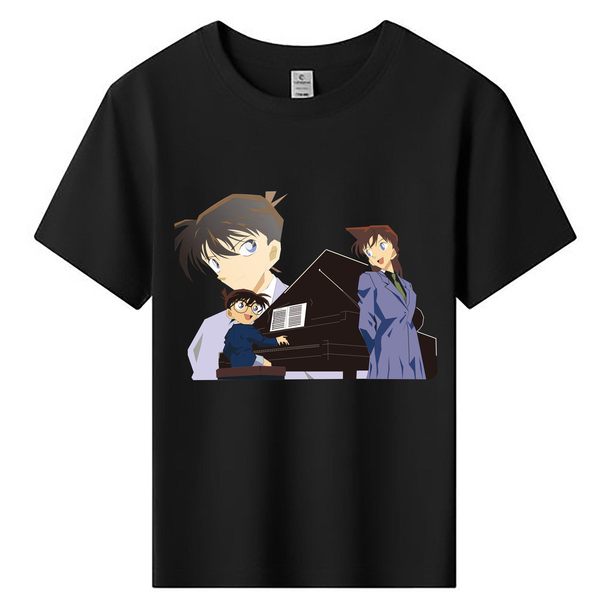 （画像用） 名探偵コナン 毛利 蘭 もうり らん、モーリ ラン Detective Conan Rachel Moore 綿100％キッズTシャツ（フロントプリント）