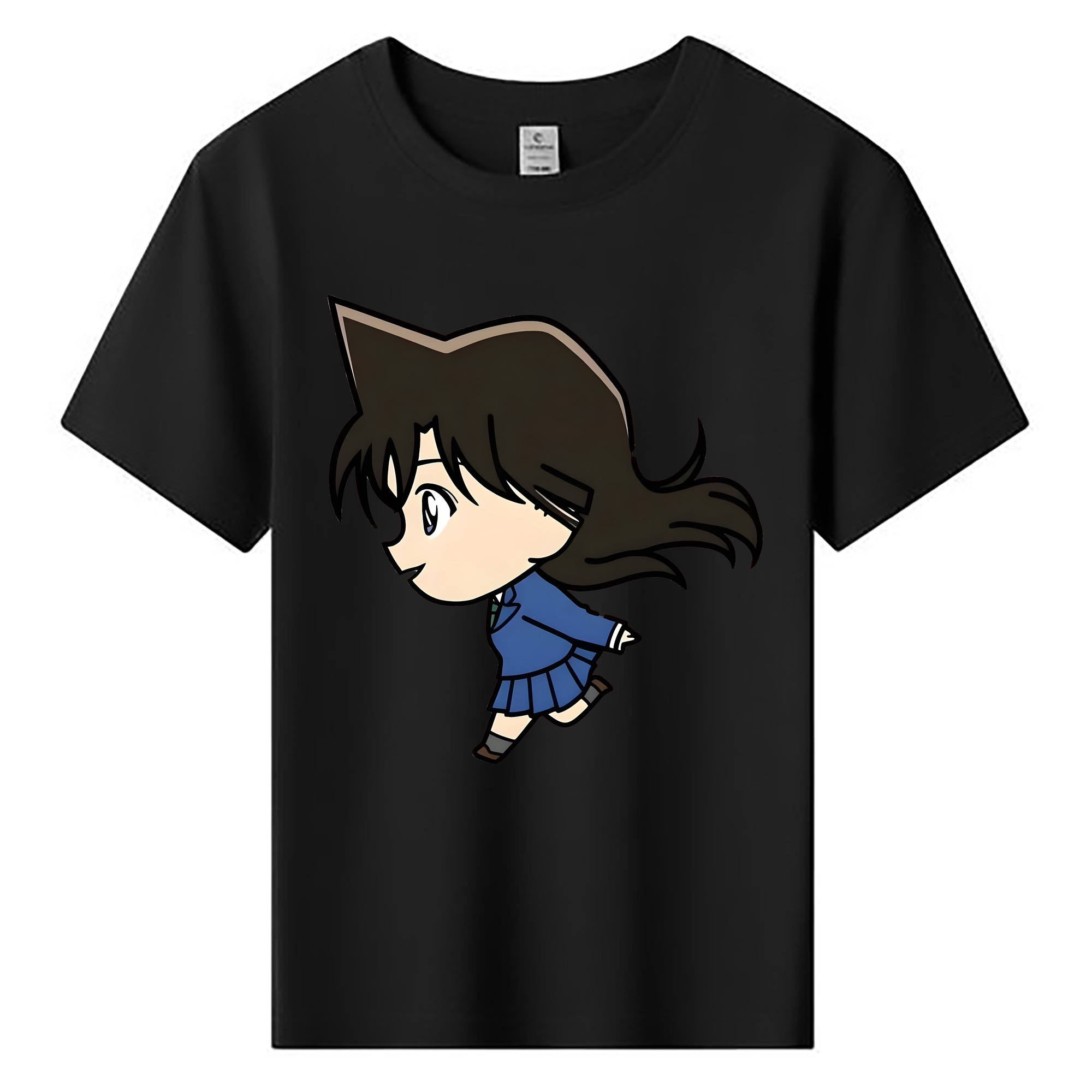 （画像用） 名探偵コナン 毛利 蘭 もうり らん、モーリ ラン Detective Conan Rachel Moore 綿100％キッズTシャツ（フロントプリント）