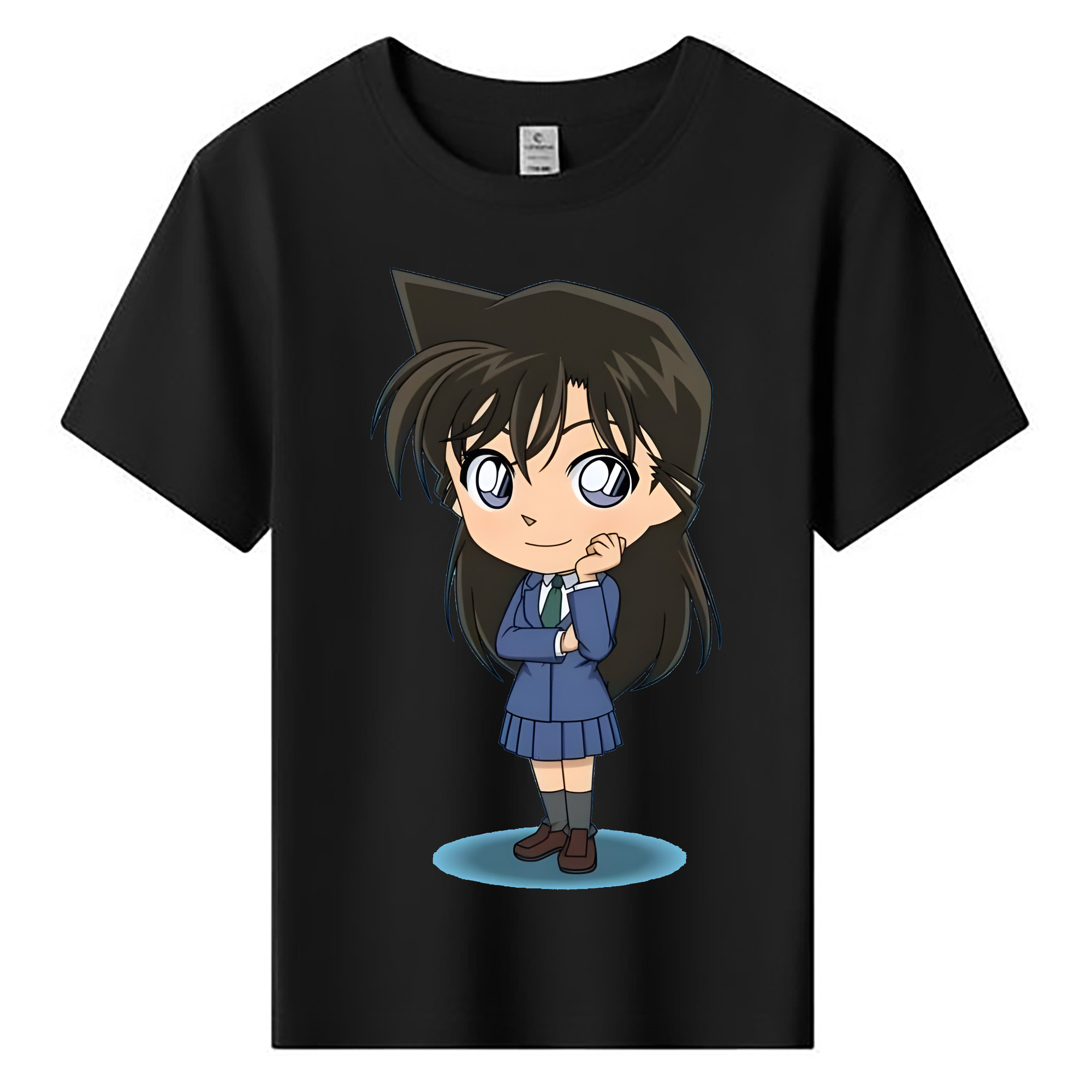 （画像用） 名探偵コナン 毛利 蘭 もうり らん、モーリ ラン Detective Conan Rachel Moore 綿100％キッズTシャツ（フロントプリント）