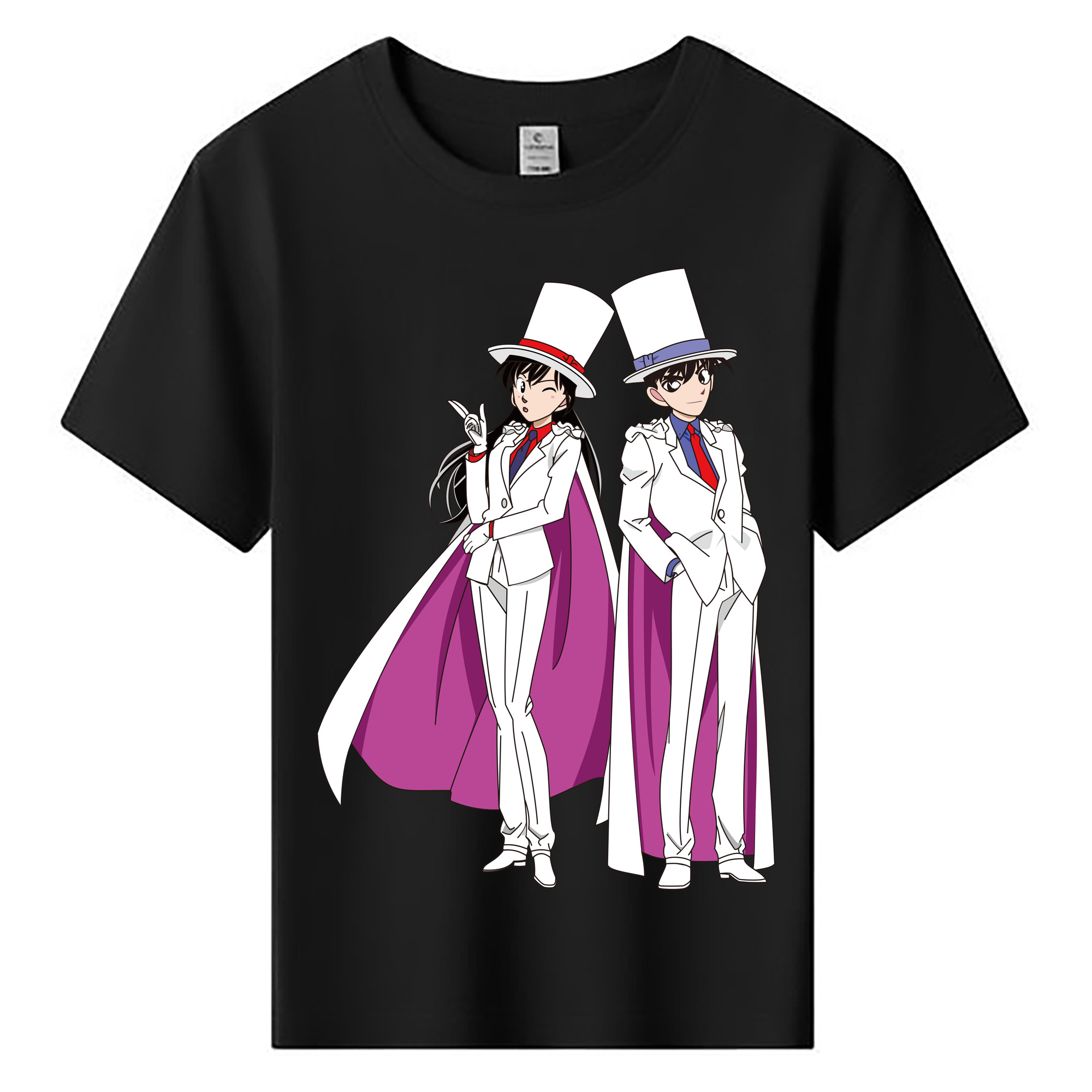 （画像用） 名探偵コナン くろば かいと Detective Conan Kuroba Kaito 綿100％キッズTシャツ（フロントプリント）