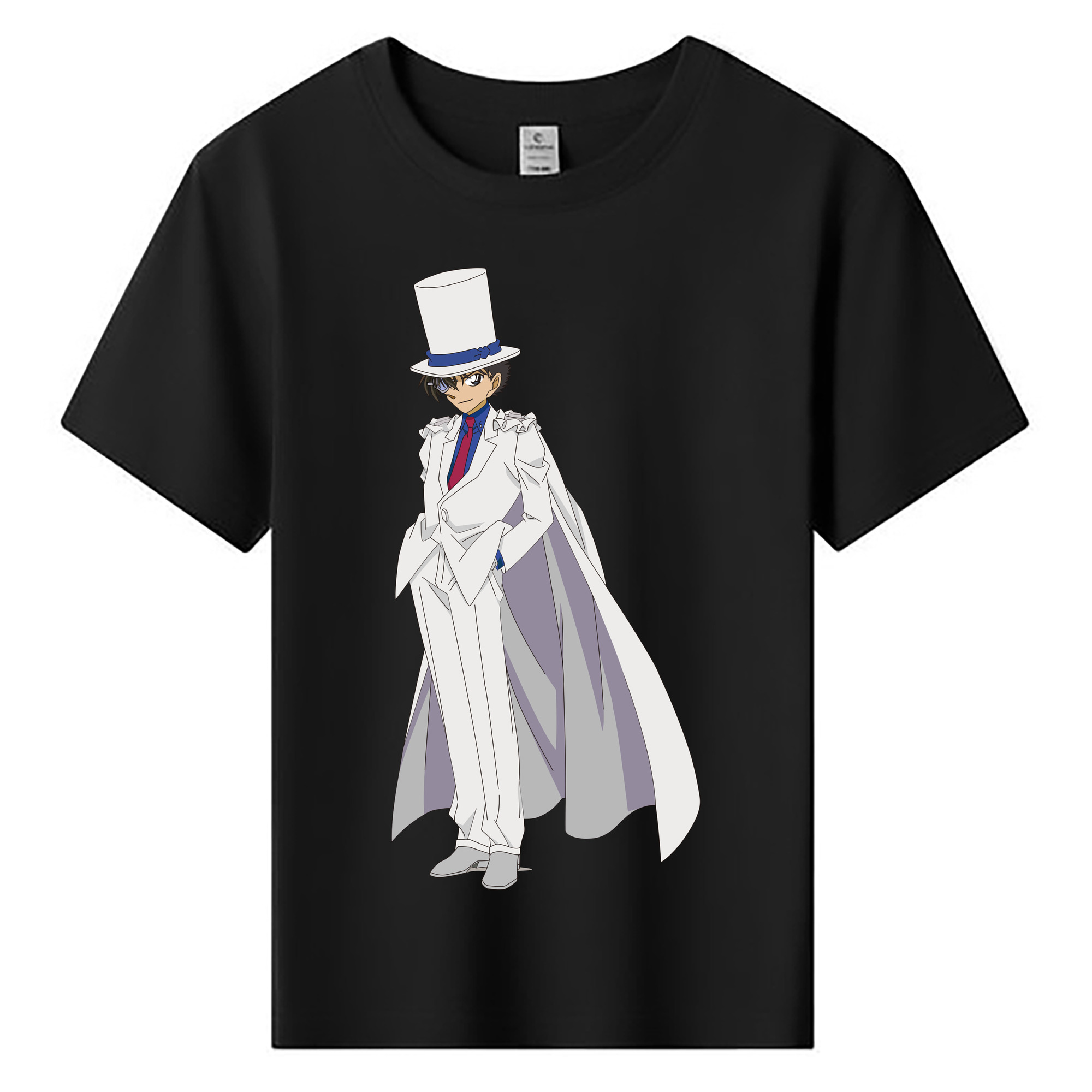 （画像用） 名探偵コナン くろば かいと Detective Conan Kuroba Kaito 綿100％キッズTシャツ（フロントプリント）