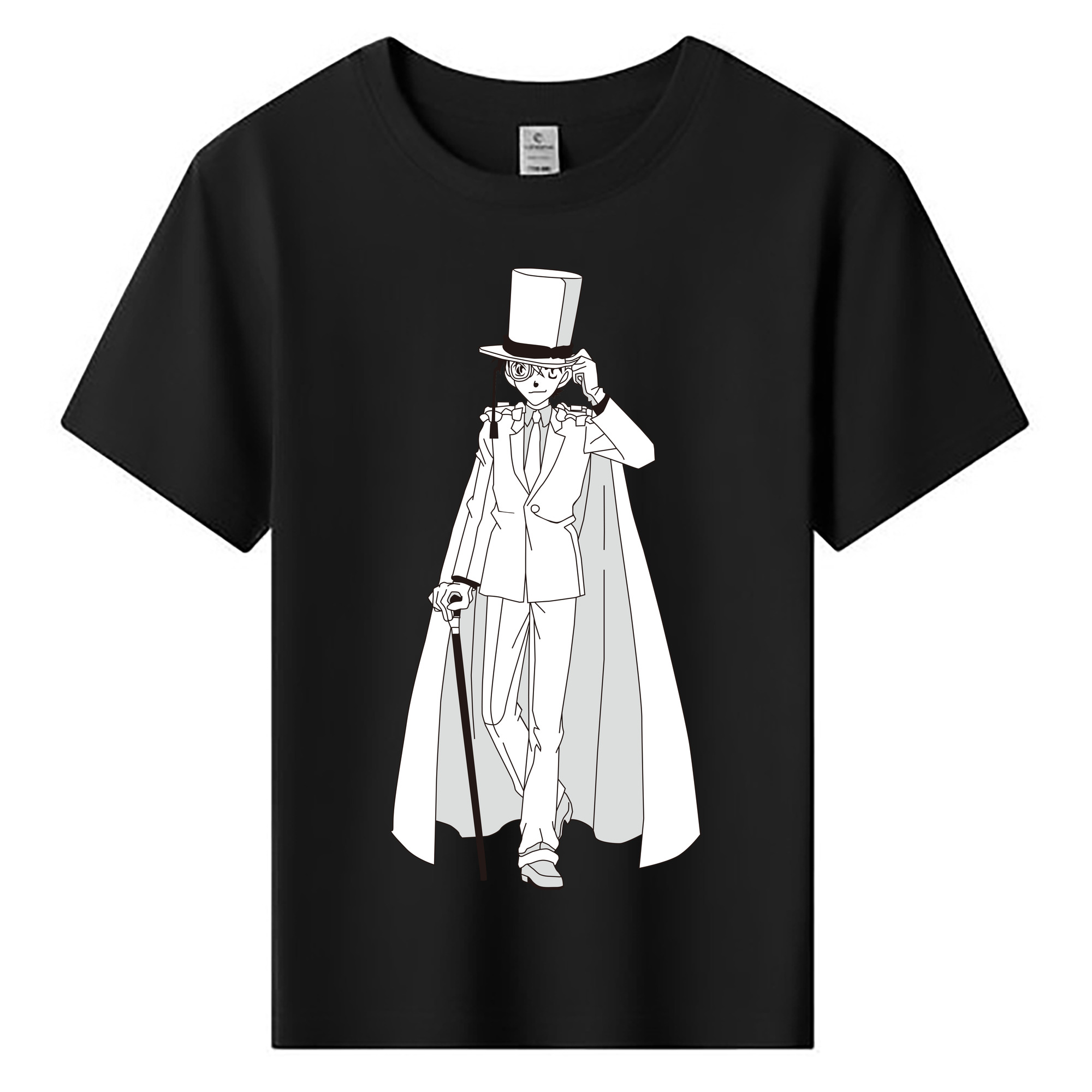 （画像用） 名探偵コナン くろば かいと Detective Conan Kuroba Kaito 綿100％キッズTシャツ（フロントプリント）