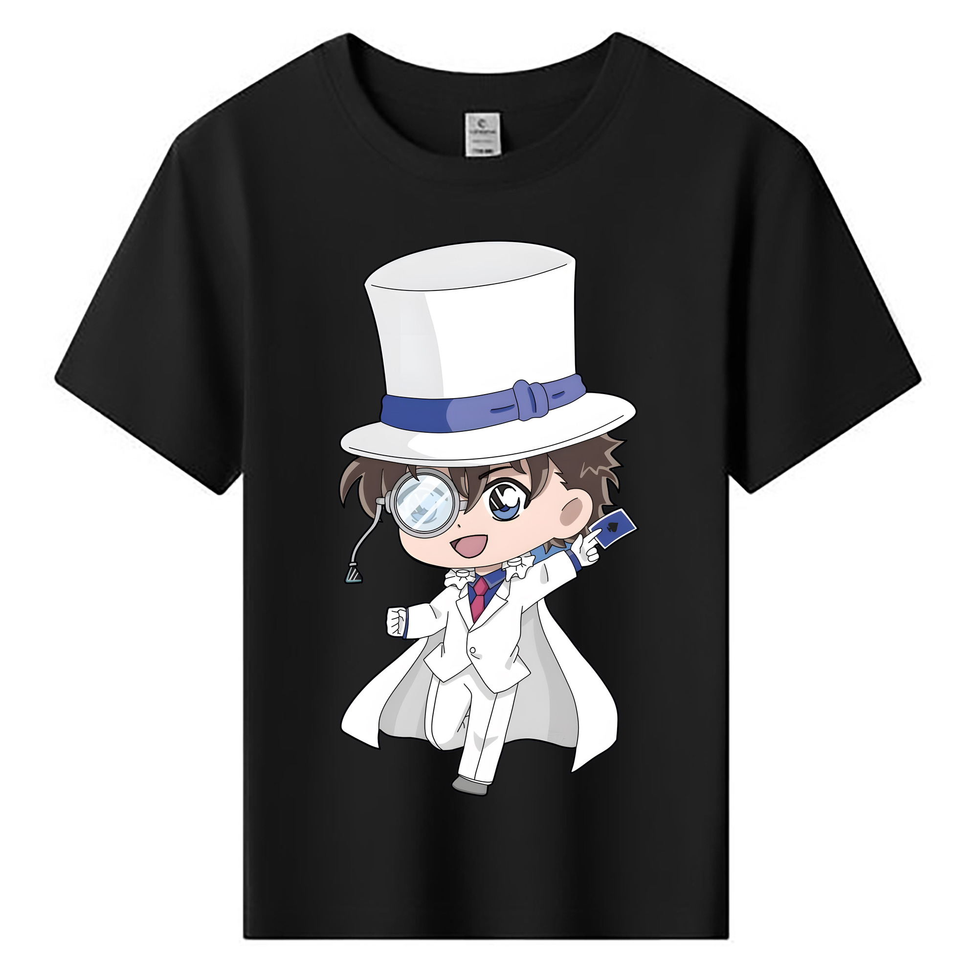 （画像用） 名探偵コナン くろば かいと Detective Conan Kuroba Kaito 綿100％キッズTシャツ（フロントプリント）