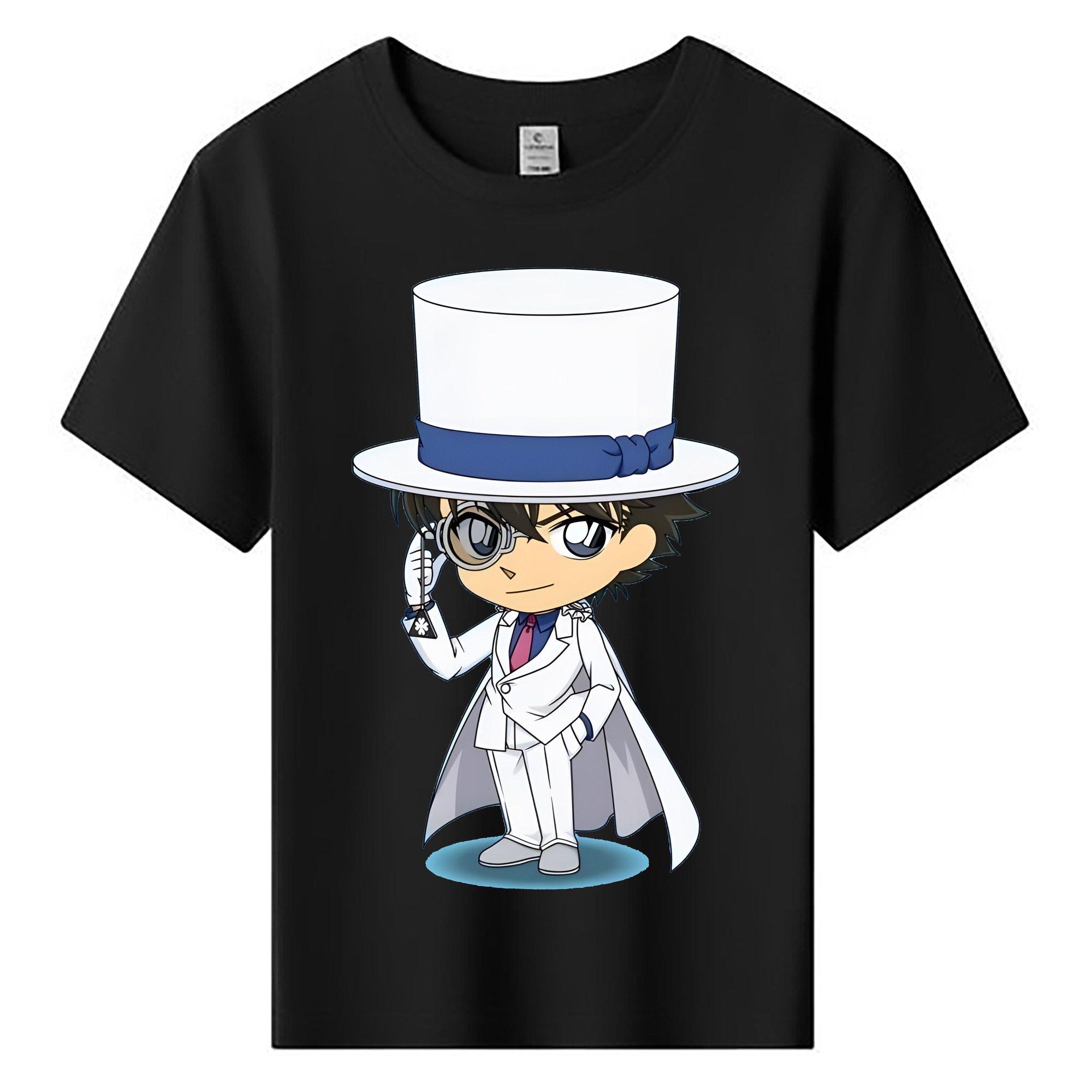 （画像用） 名探偵コナン くろば かいと Detective Conan Kuroba Kaito 綿100％キッズTシャツ（フロントプリント）