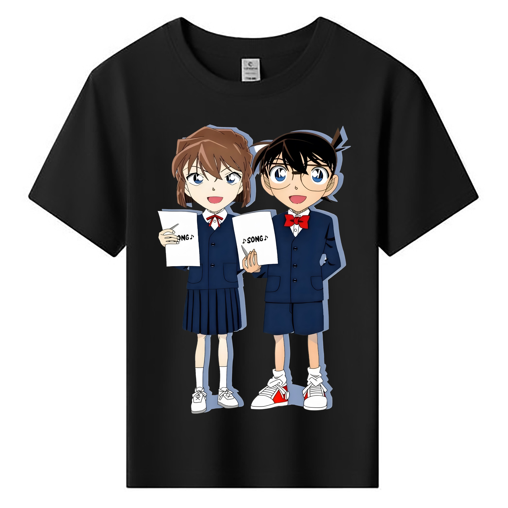 （画像用） 名探偵コナン 灰原 哀 はいばら あい Detective Conan Anita Hailey、Vi Graythorn Haibara Ai 綿100％キッズTシャツ（フロントプリント）