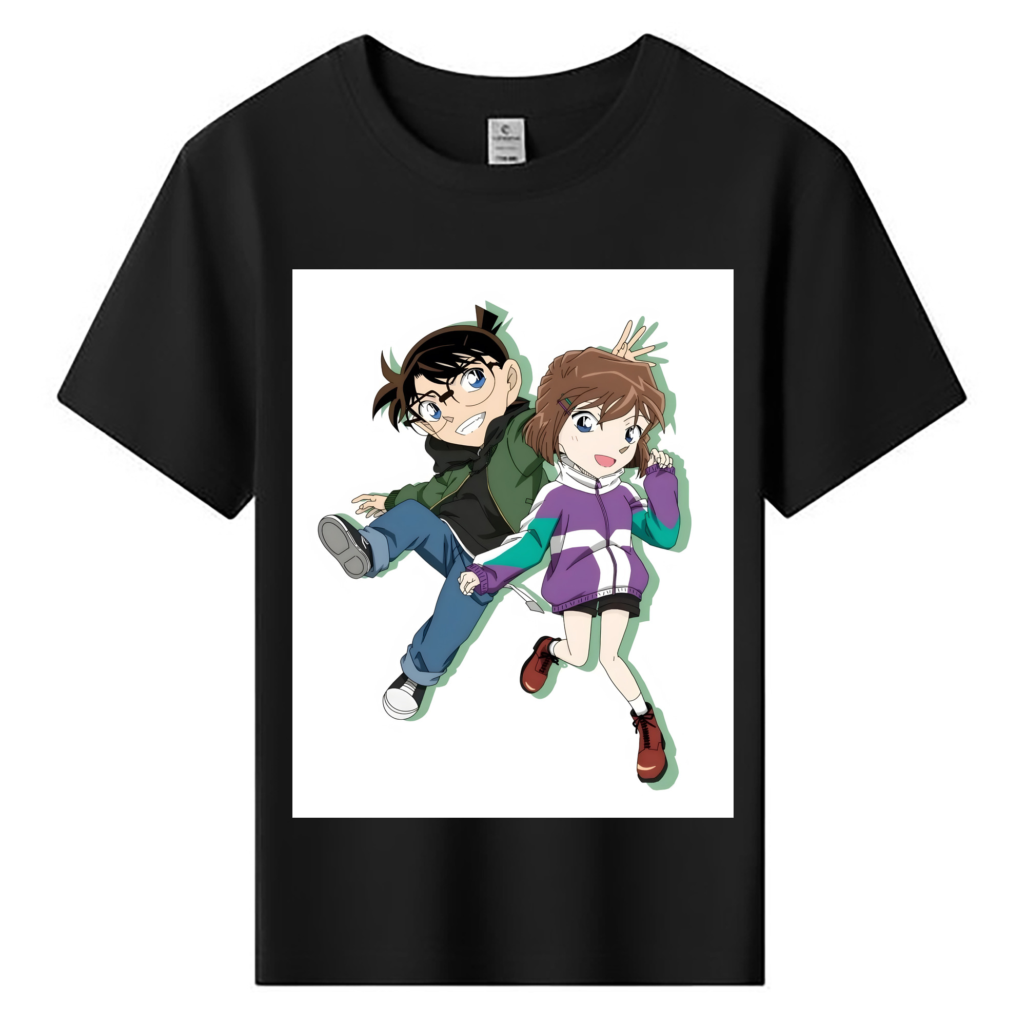 （画像用） 名探偵コナン 灰原 哀 はいばら あい Detective Conan Anita Hailey、Vi Graythorn Haibara Ai 綿100％キッズTシャツ（フロントプリント）