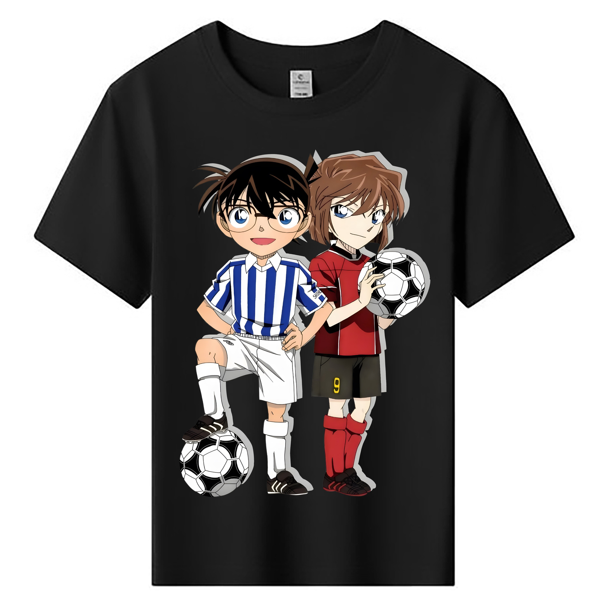 （画像用） 名探偵コナン 灰原 哀 はいばら あい Detective Conan Anita Hailey、Vi Graythorn Haibara Ai 綿100％キッズTシャツ（フロントプリント）