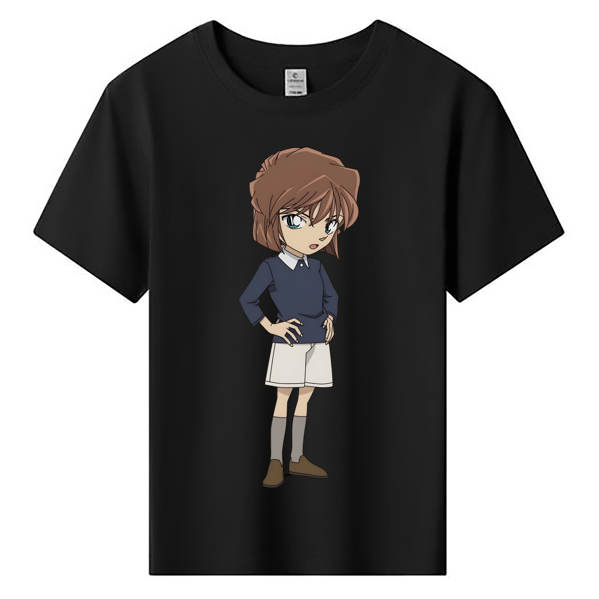 （画像用） 名探偵コナン 灰原 哀 はいばら あい Detective Conan Anita Hailey、Vi Graythorn Haibara Ai 綿100％キッズTシャツ（フロントプリント）