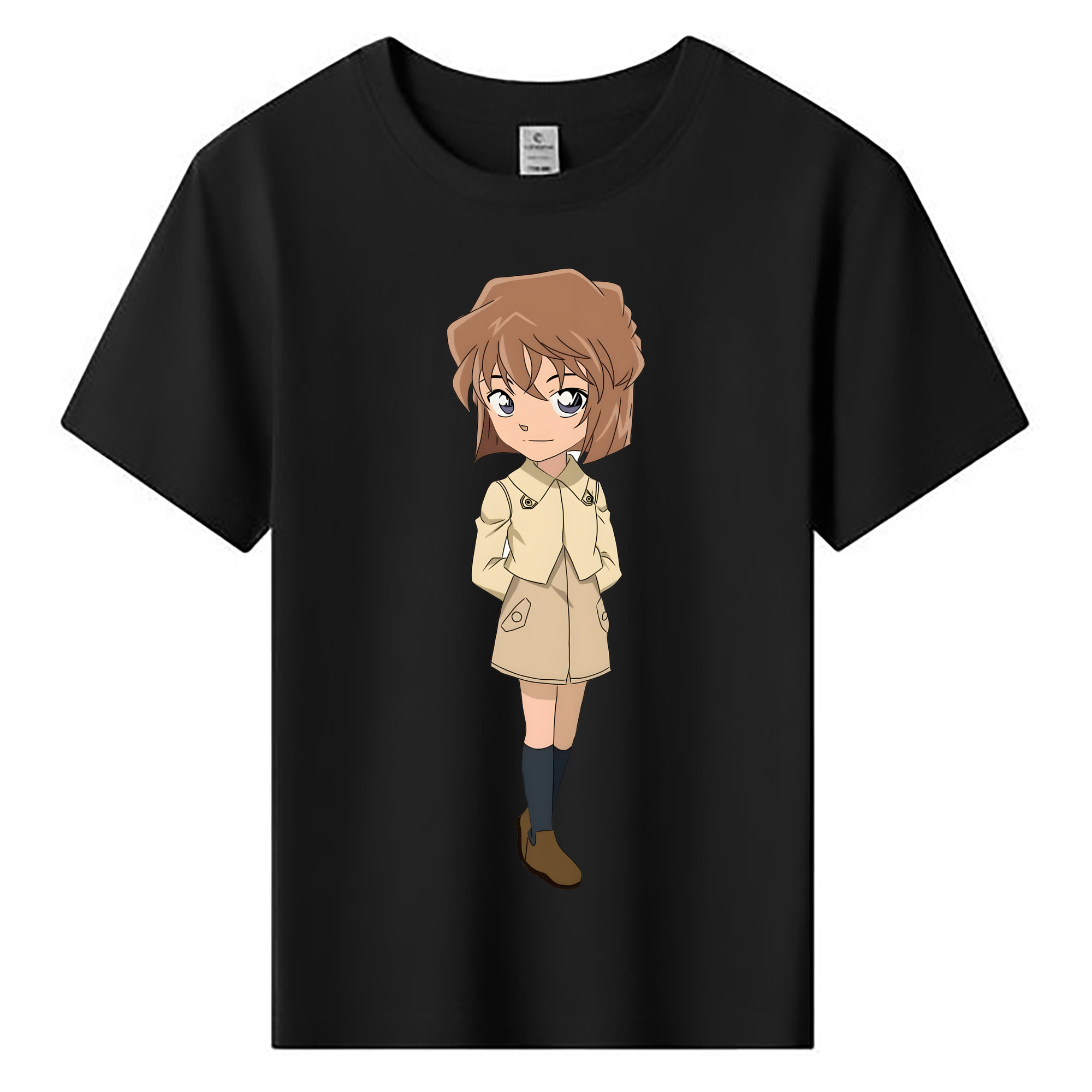 （画像用） 名探偵コナン 灰原 哀 はいばら あい Detective Conan Anita Hailey、Vi Graythorn Haibara Ai 綿100％キッズTシャツ（フロントプリント）
