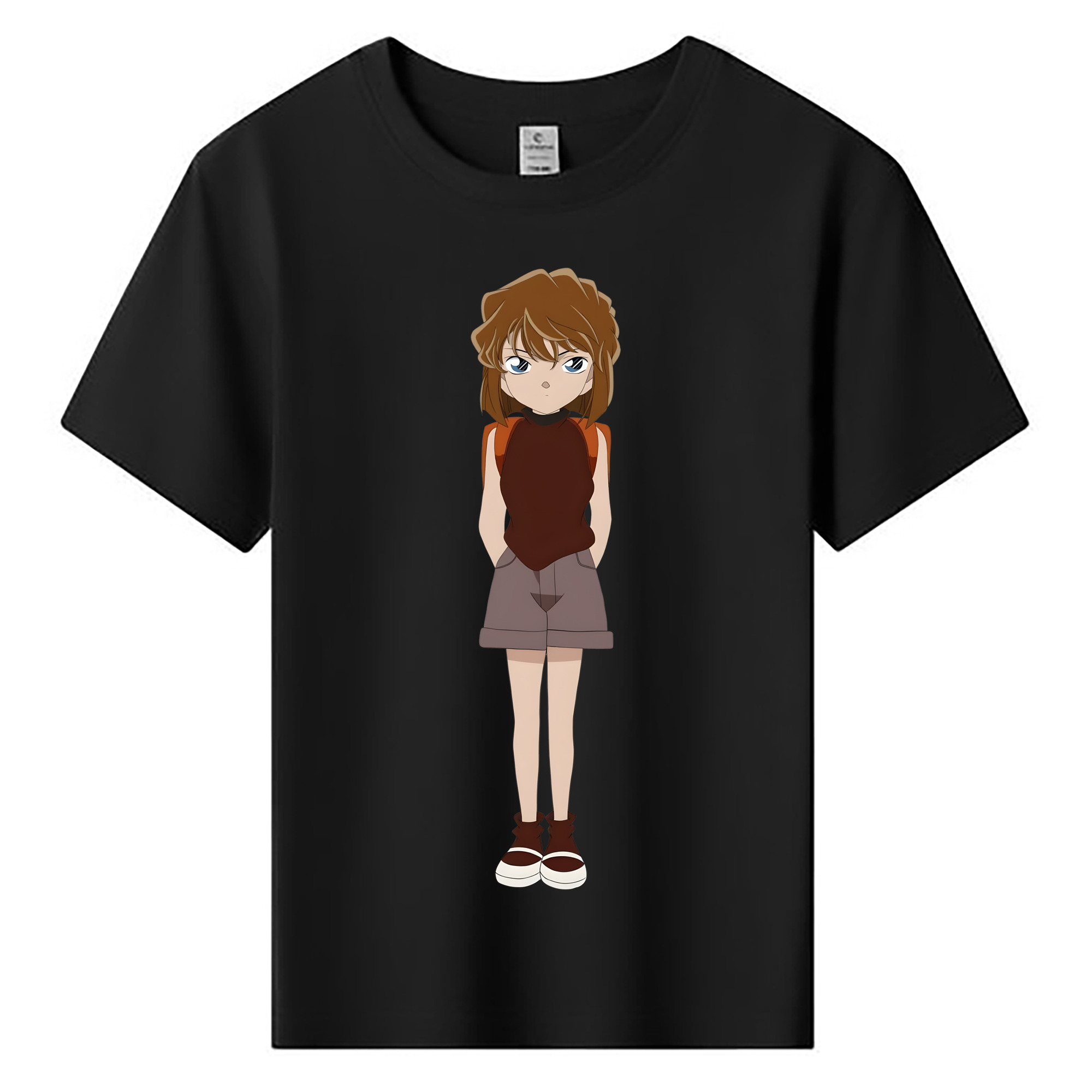 （画像用） 名探偵コナン 灰原 哀 はいばら あい Detective Conan Anita Hailey、Vi Graythorn Haibara Ai 綿100％キッズTシャツ（フロントプリント）