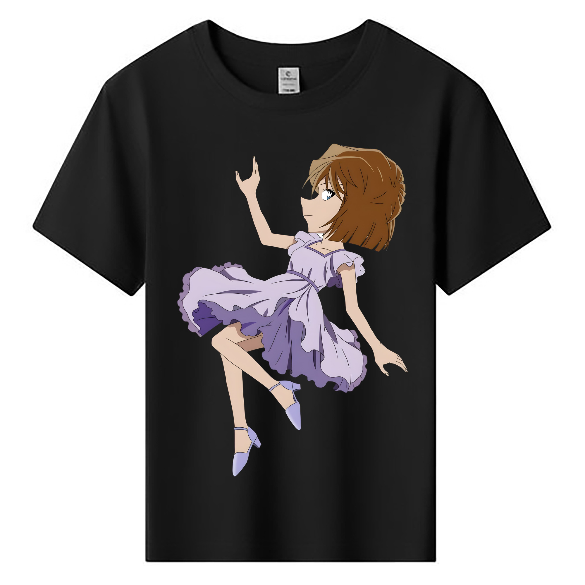 （画像用） 名探偵コナン 灰原 哀 はいばら あい Detective Conan Anita Hailey、Vi Graythorn Haibara Ai 綿100％キッズTシャツ（フロントプリント）