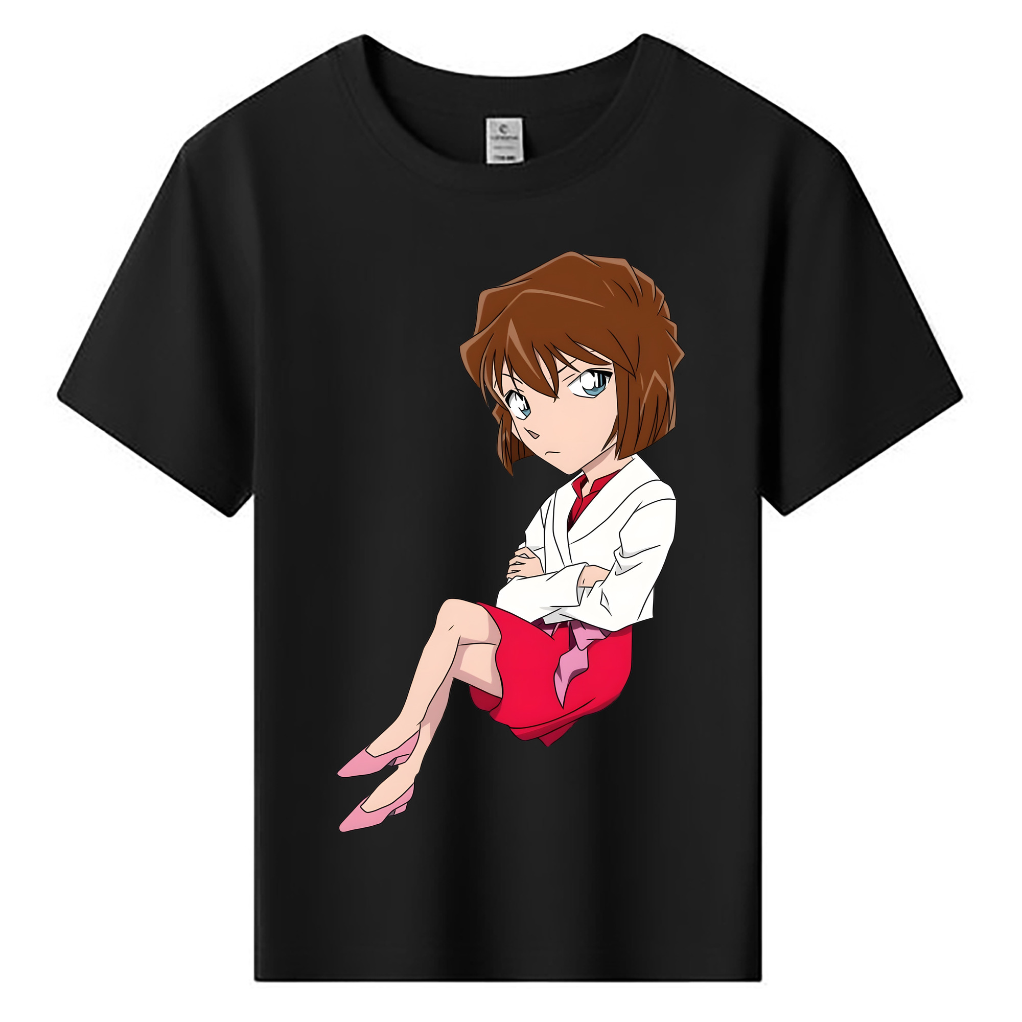 （画像用） 名探偵コナン 灰原 哀 はいばら あい Detective Conan Anita Hailey、Vi Graythorn Haibara Ai 綿100％キッズTシャツ（フロントプリント）