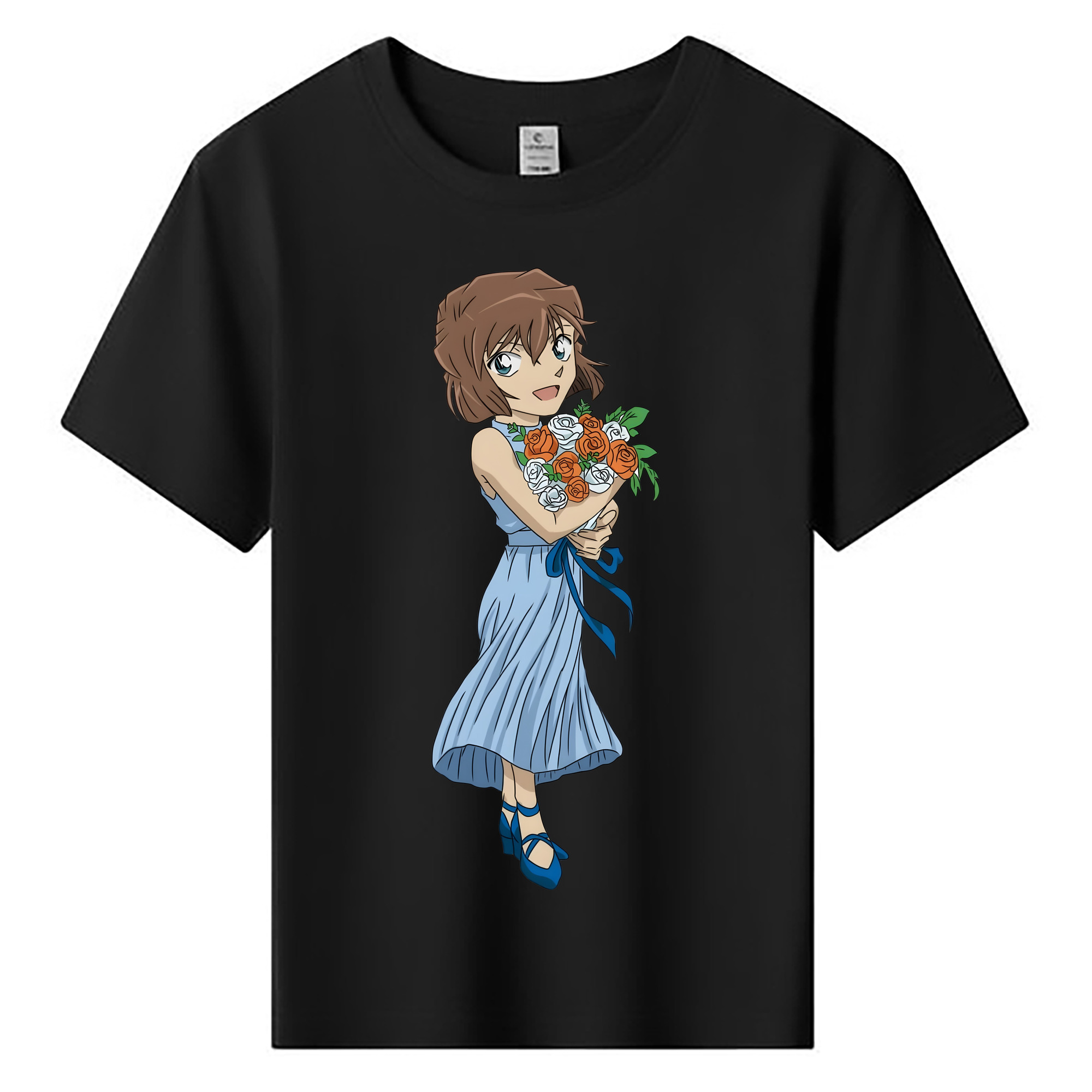 （画像用） 名探偵コナン 灰原 哀 はいばら あい Detective Conan Anita Hailey、Vi Graythorn Haibara Ai 綿100％キッズTシャツ（フロントプリント）