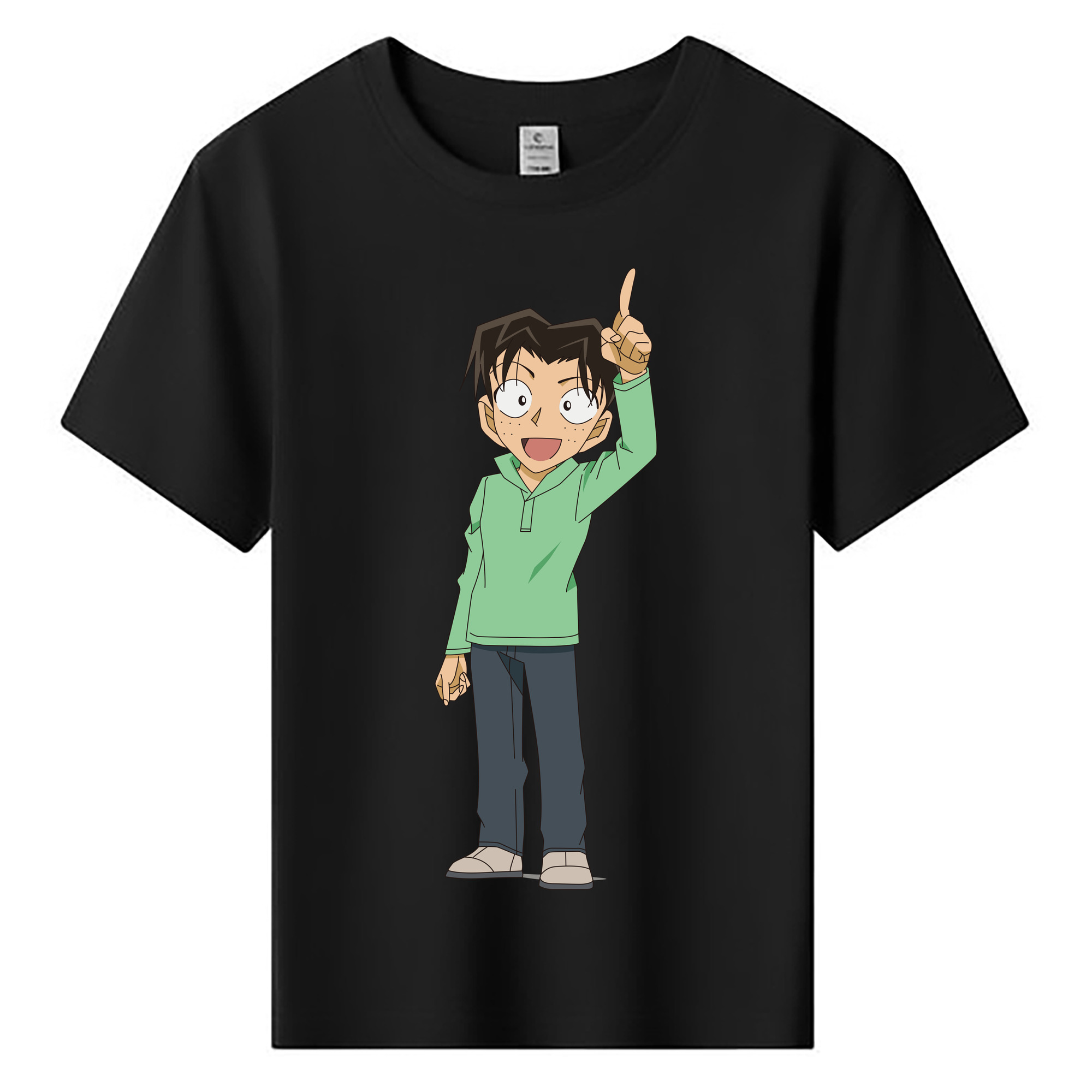 （画像用） 名探偵コナン 円谷 光彦 つぶらや みつひこ Detective Conan Mitch Tennyson 綿100％キッズTシャツ（フロントプリント）