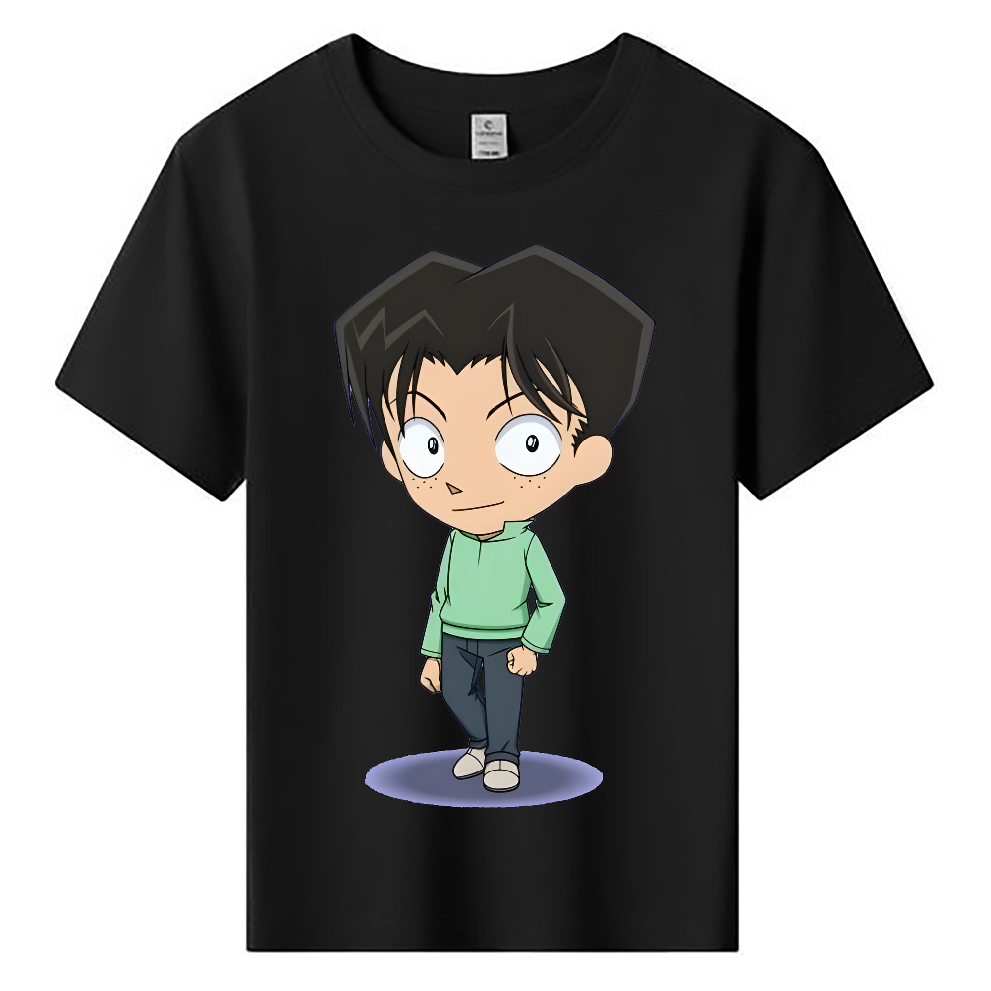 （画像用） 名探偵コナン 円谷 光彦 つぶらや みつひこ Detective Conan Mitch Tennyson 綿100％キッズTシャツ（フロントプリント）