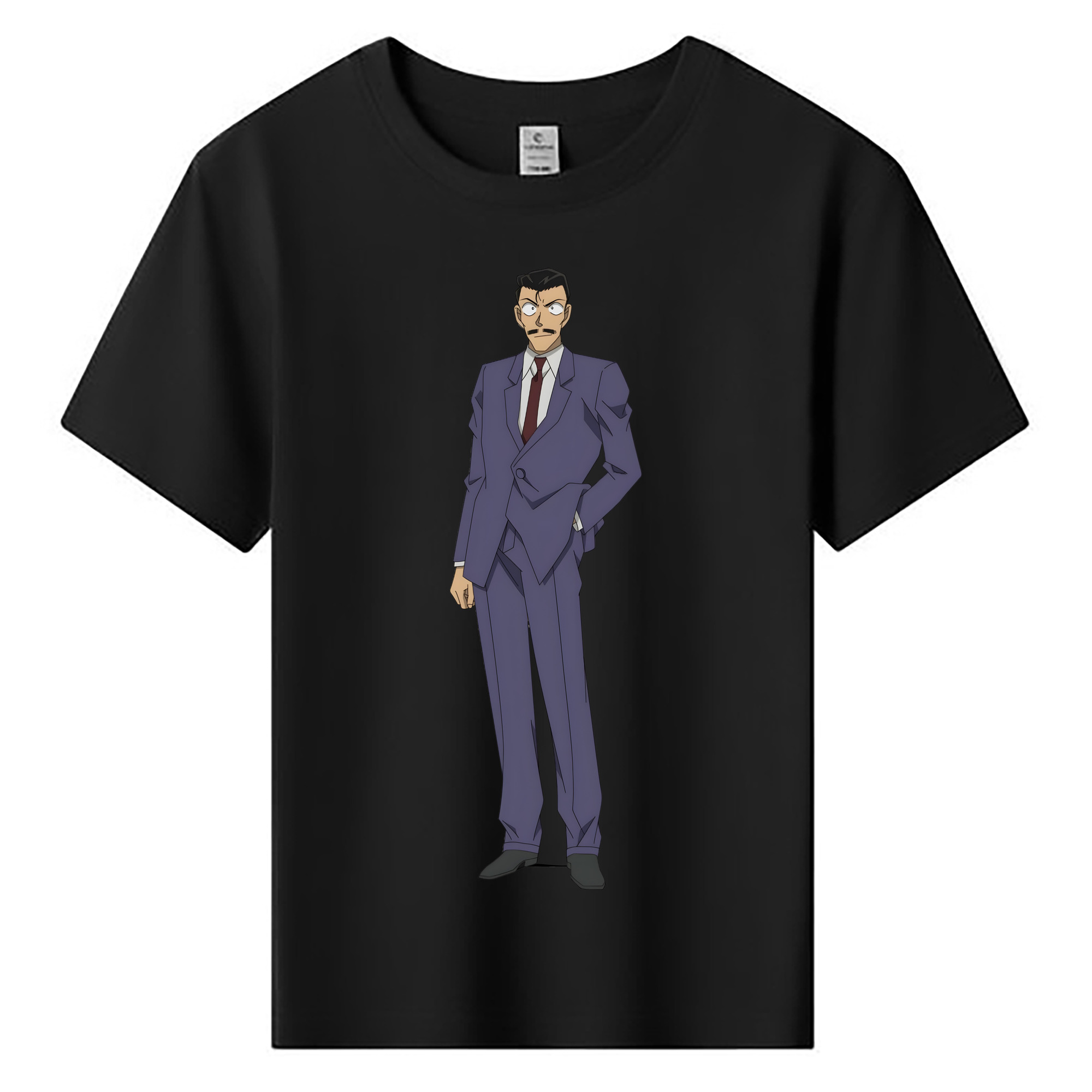 （画像用） 名探偵コナン 毛利 小五郎 もうり こごろう Detective Conan 綿100％キッズTシャツ（フロントプリント）