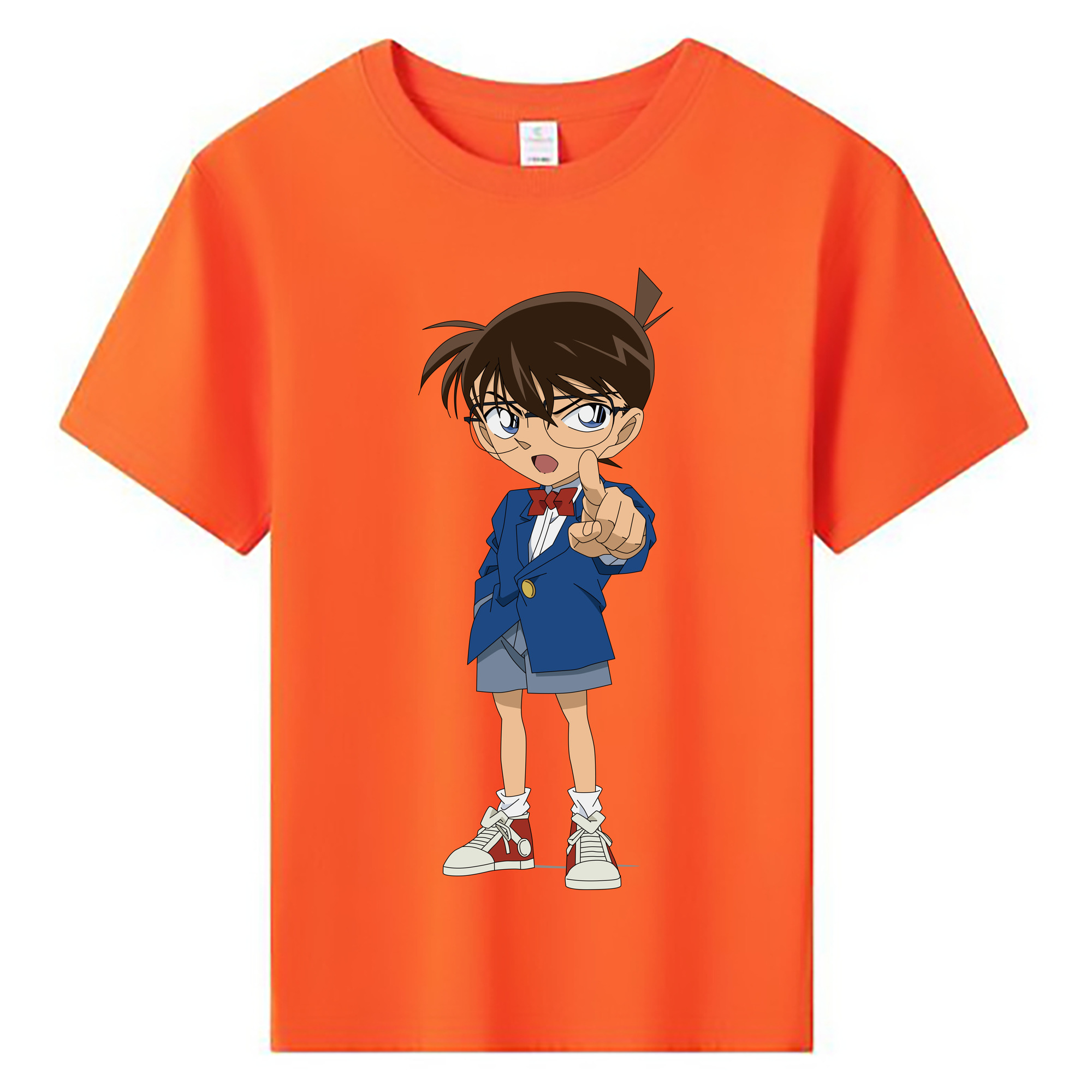 （画像用） 名探偵コナン 江戸川 コナン Detective Conan Conan Edogawa 綿100％キッズTシャツ（フロントプリント）