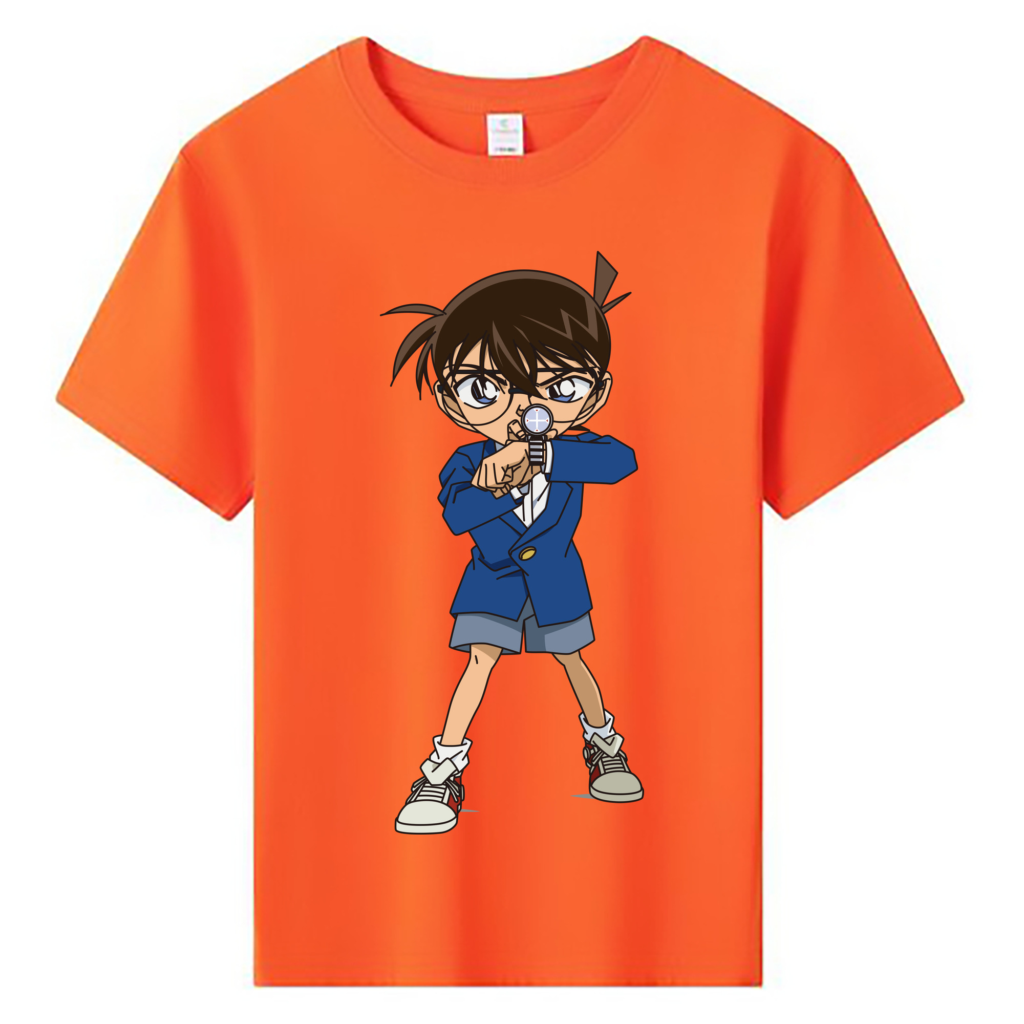 （画像用） 名探偵コナン 江戸川 コナン Detective Conan Conan Edogawa 綿100％キッズTシャツ（フロントプリント）
