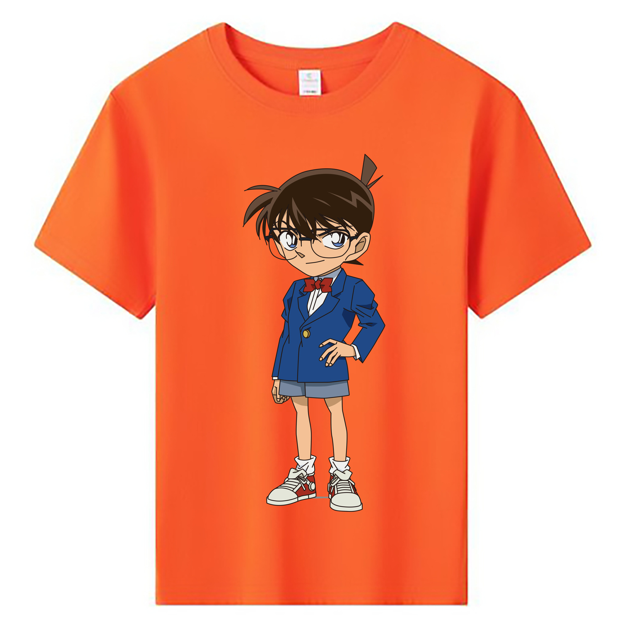（画像用） 名探偵コナン 江戸川 コナン Detective Conan Conan Edogawa 綿100％キッズTシャツ（フロントプリント）