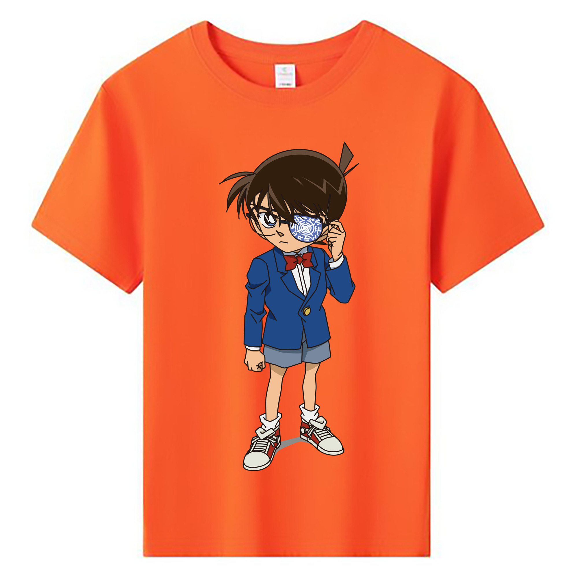 （画像用） 名探偵コナン 江戸川 コナン Detective Conan Conan Edogawa 綿100％キッズTシャツ（フロントプリント）