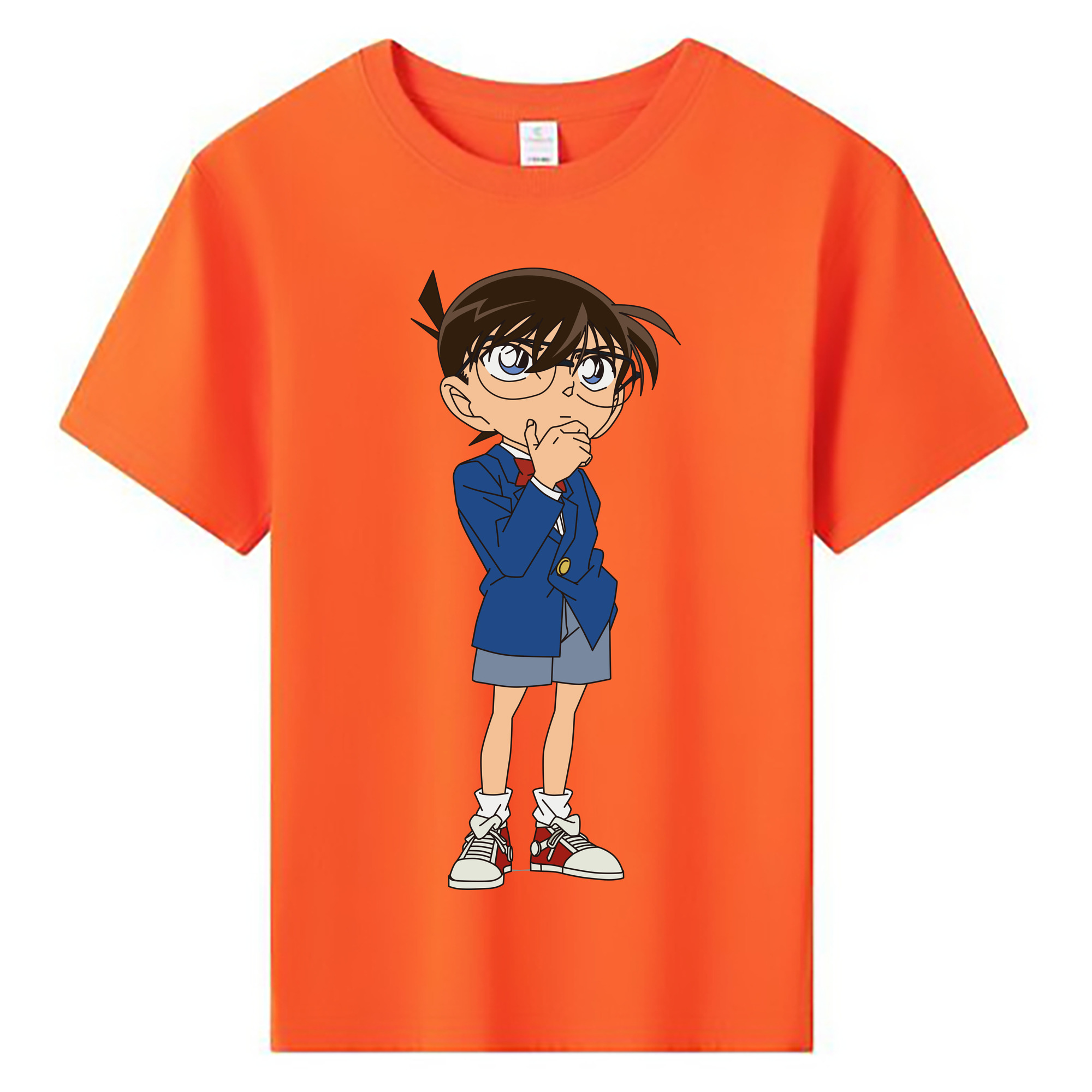 （画像用） 名探偵コナン 江戸川 コナン Detective Conan Conan Edogawa 綿100％キッズTシャツ（フロントプリント）