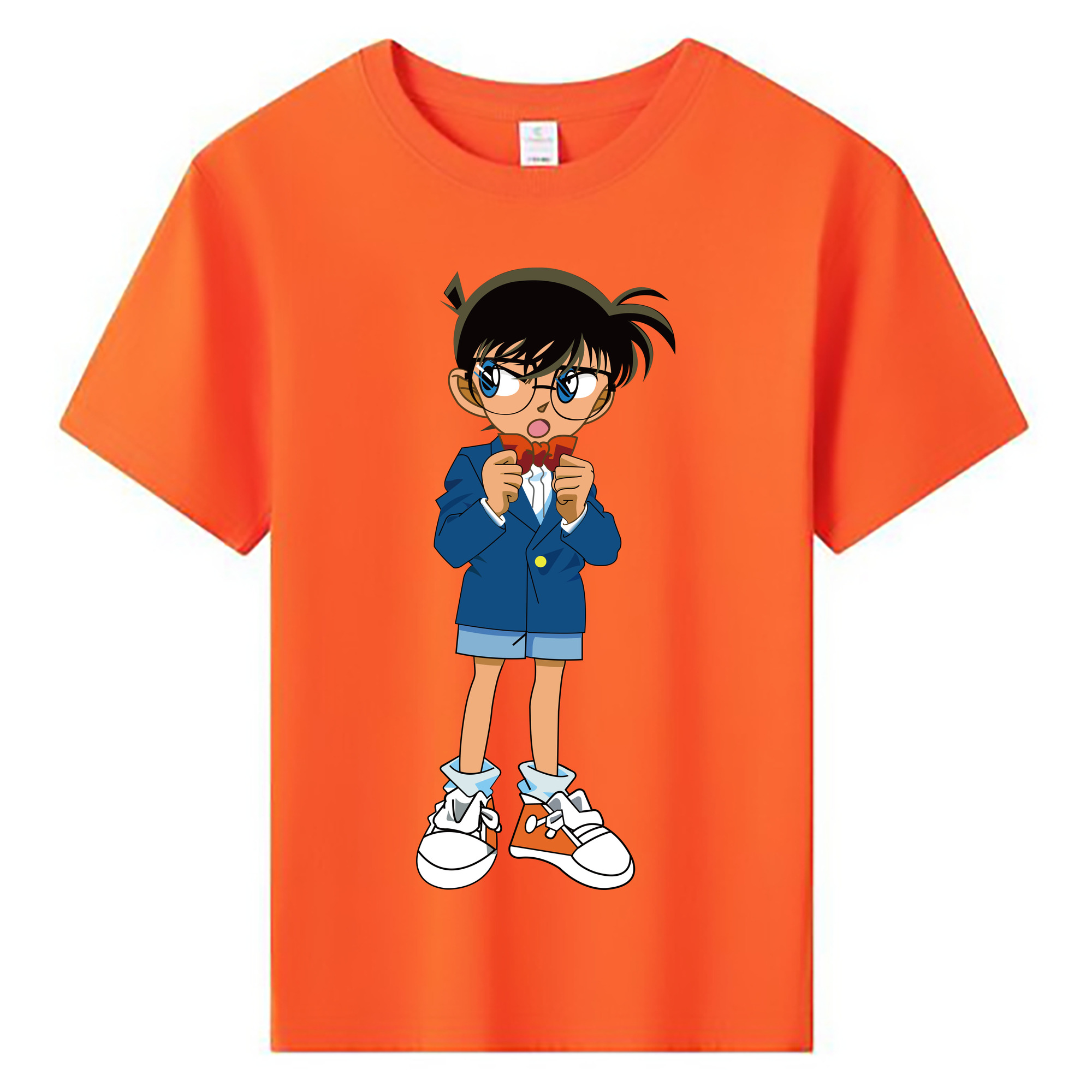 （画像用） 名探偵コナン 江戸川 コナン Detective Conan Conan Edogawa 綿100％キッズTシャツ（フロントプリント）