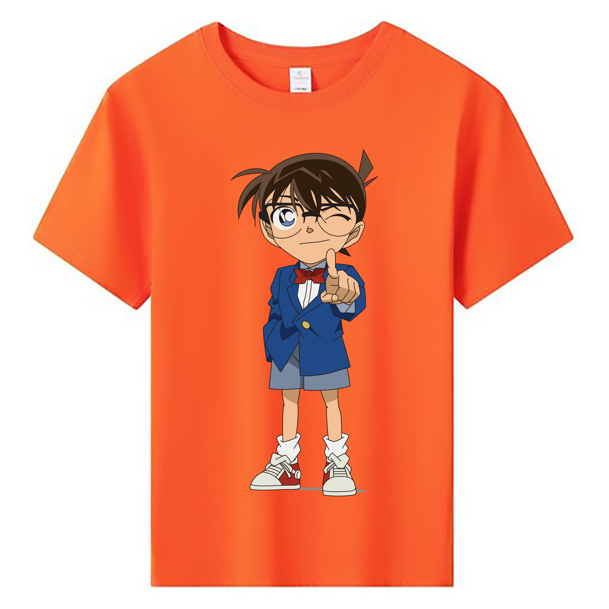 （画像用） 名探偵コナン 江戸川 コナン Detective Conan Conan Edogawa 綿100％キッズTシャツ（フロントプリント）