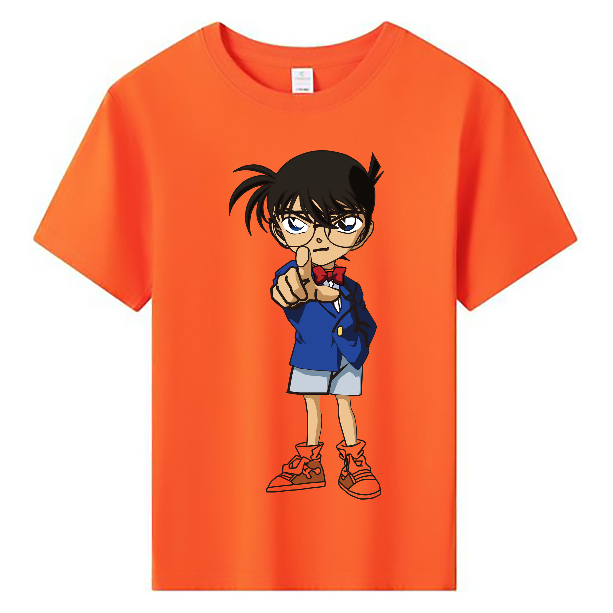（画像用） 名探偵コナン 江戸川 コナン Detective Conan Conan Edogawa 綿100％キッズTシャツ（フロントプリント）