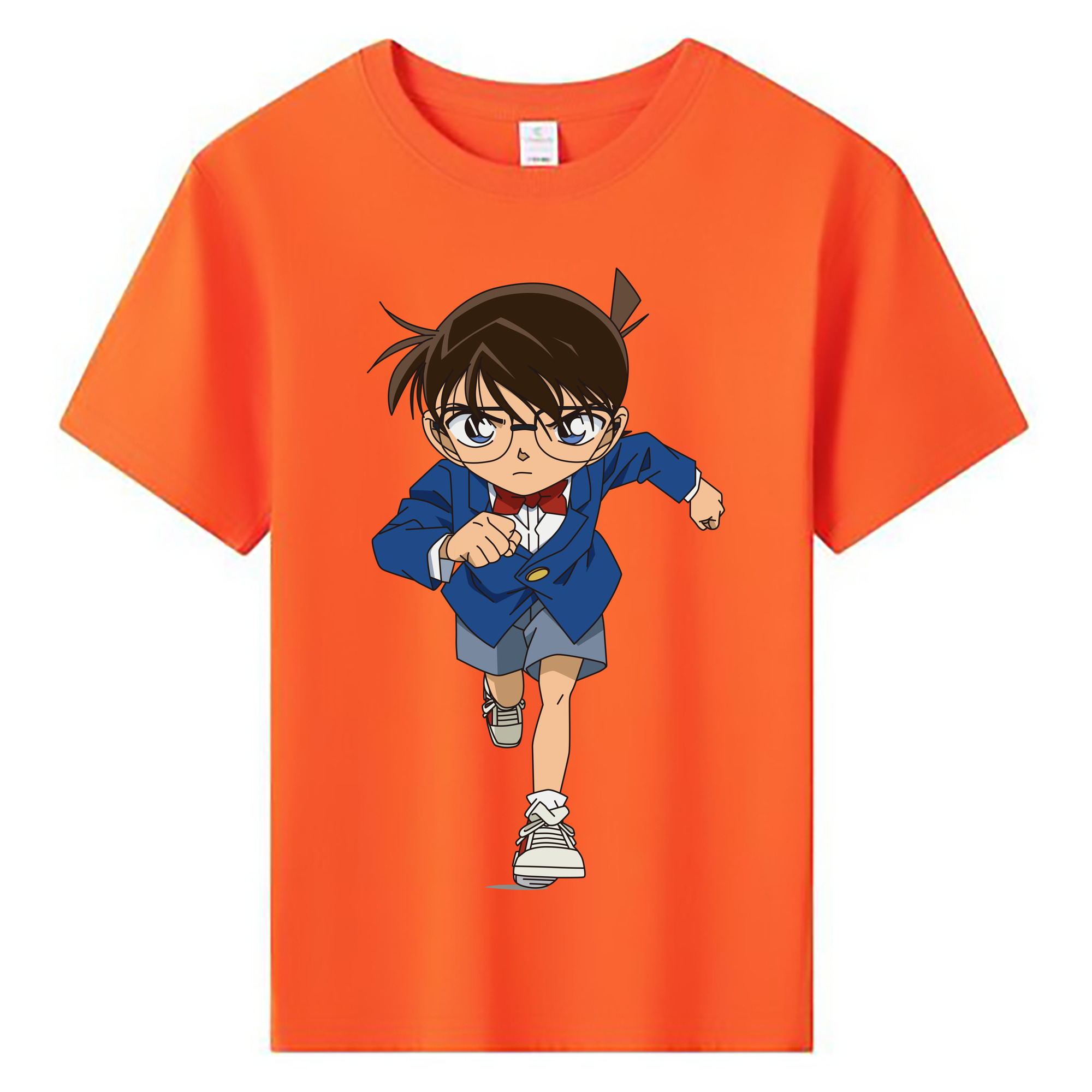 （画像用） 名探偵コナン 江戸川 コナン Detective Conan Conan Edogawa 綿100％キッズTシャツ（フロントプリント）