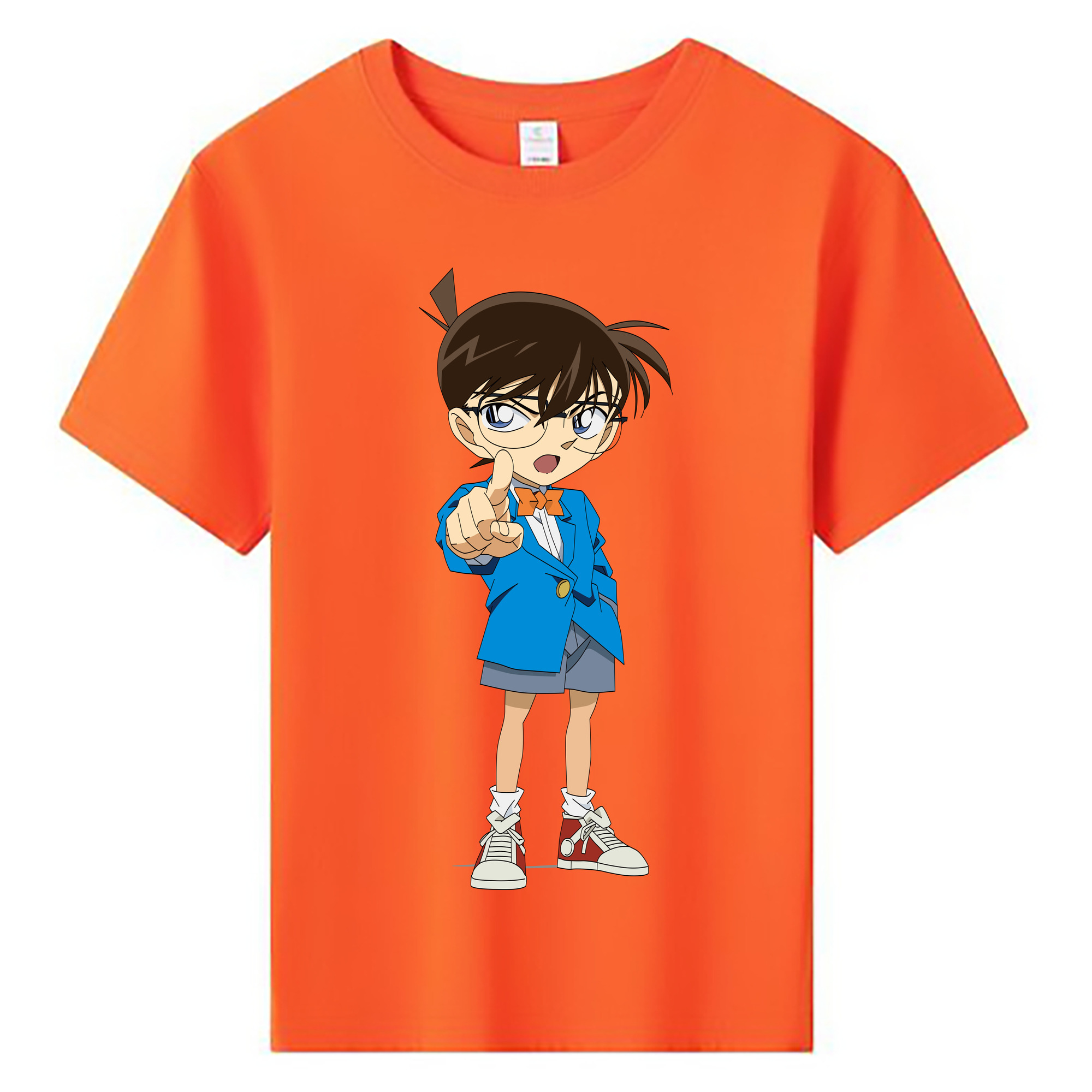 （画像用） 名探偵コナン 江戸川 コナン Detective Conan Conan Edogawa 綿100％キッズTシャツ（フロントプリント）